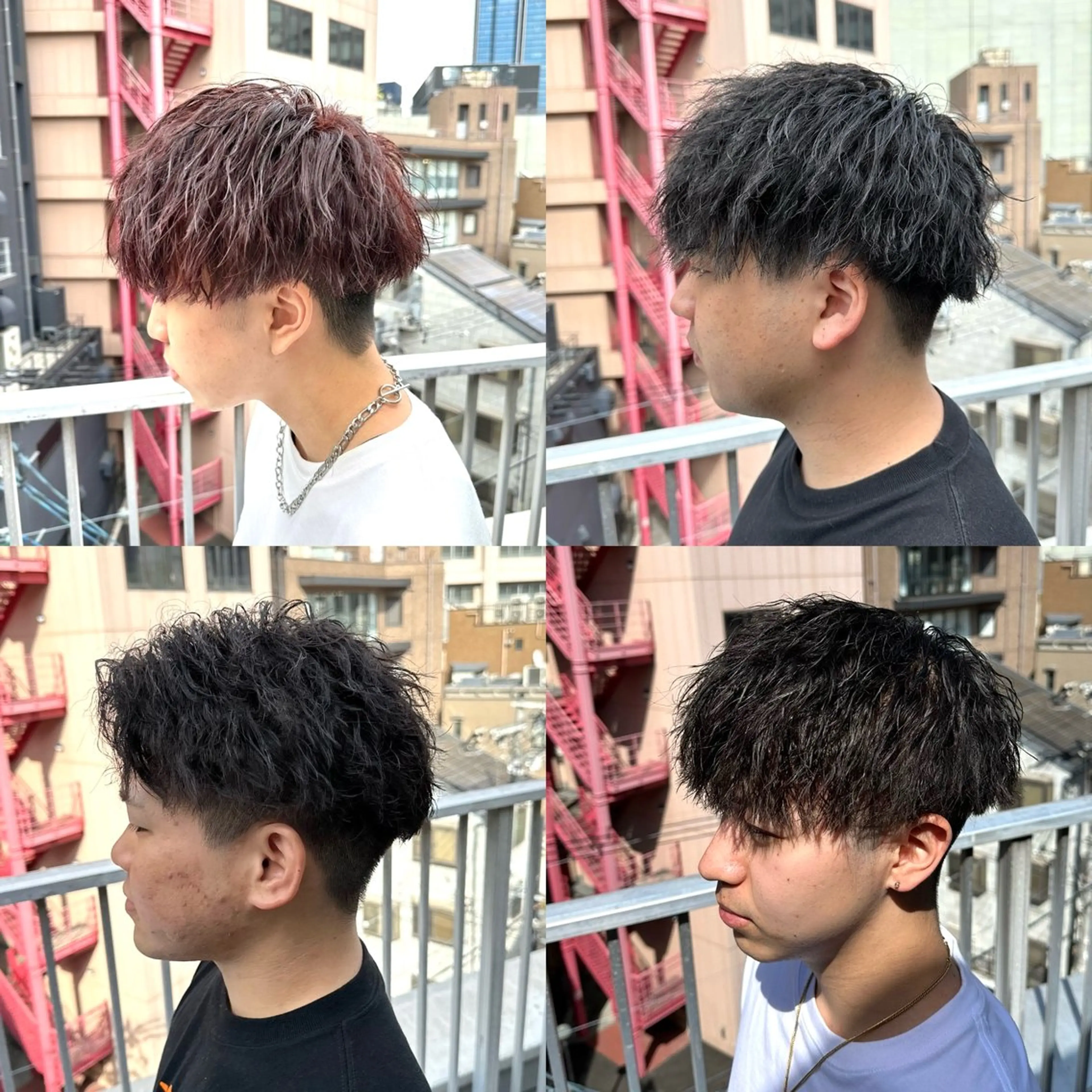 パーマ メンズ アップバング マッシュ メンズパーマ メンズツイストパーマ ツイストスパイラルパーマ 心斎橋本町メンズ 美容師ユースケのヘアスタイル