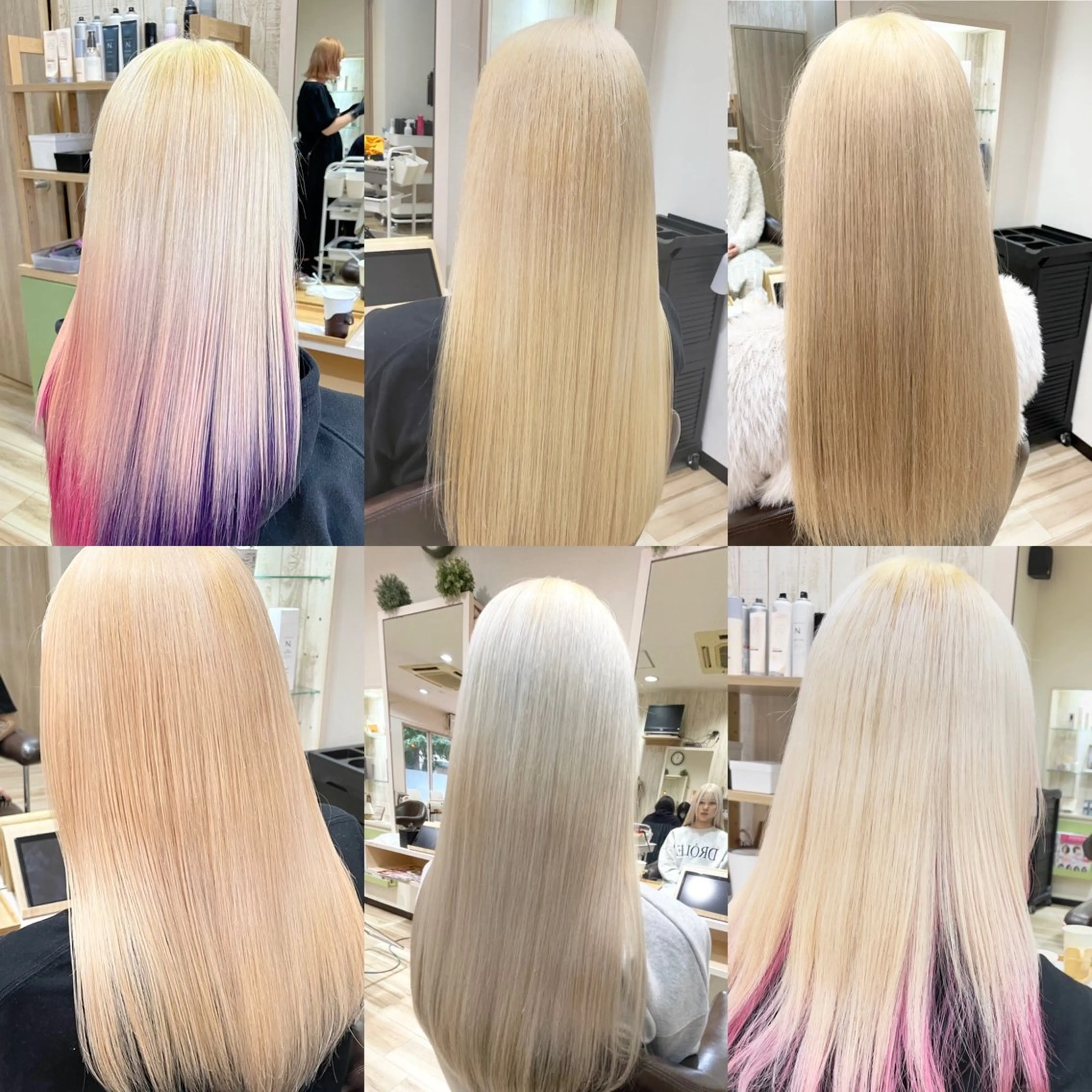 ロング カラー 🌈派手髪ハイトーン 🌈鈴木亮太🌈のヘアスタイル