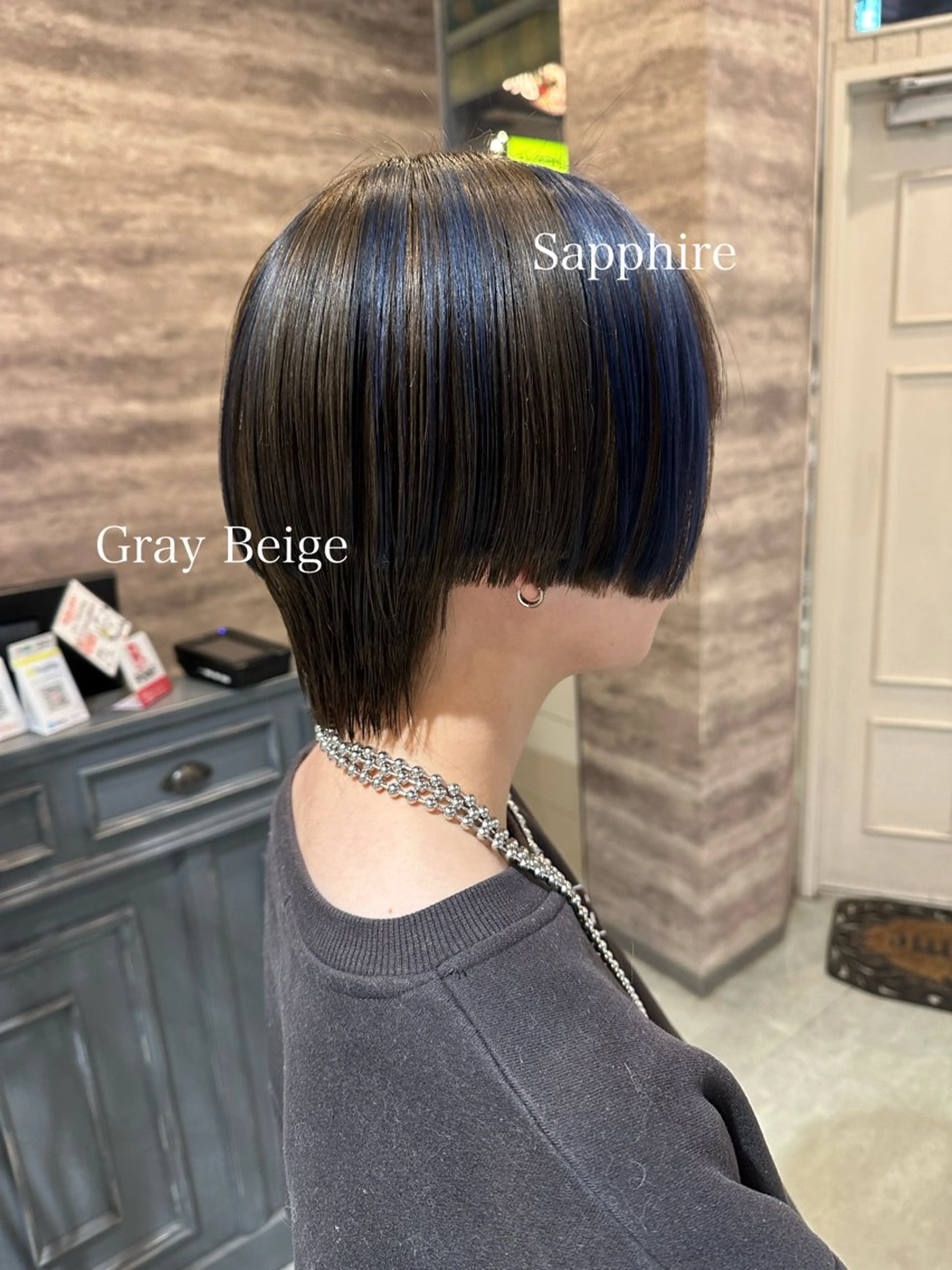 ショート カラー ベージュカラー ブリーチ ブルーカラー ダブルカラー グラデーションカラー 🫟Blanco🫟 Color&Careのヘアスタイル