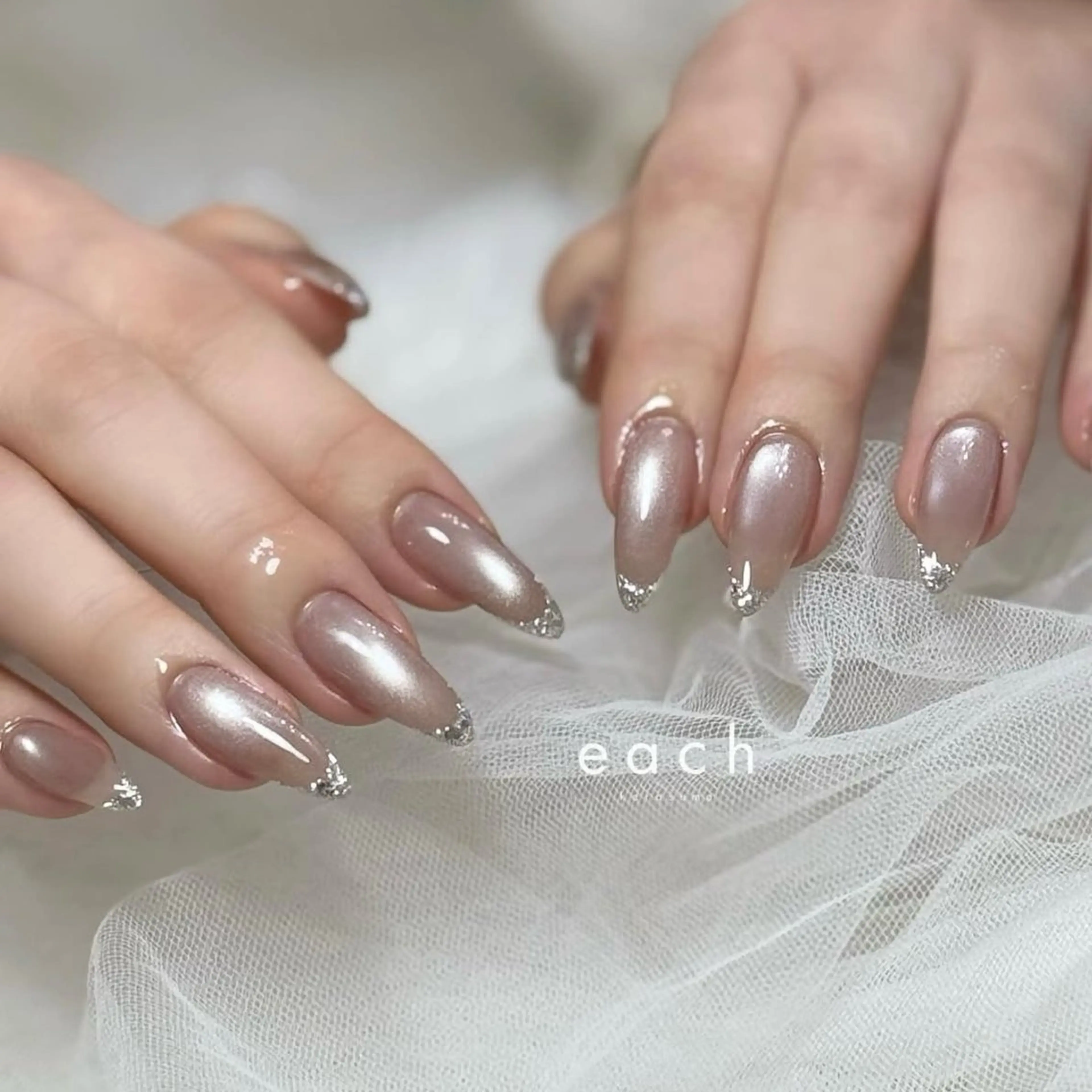 【12/8~12限定✨】𝐡𝐚𝐧𝐝|お爪を綺麗に✨ガラスフレンチ|お会計¥10,000→¥4,800の写真