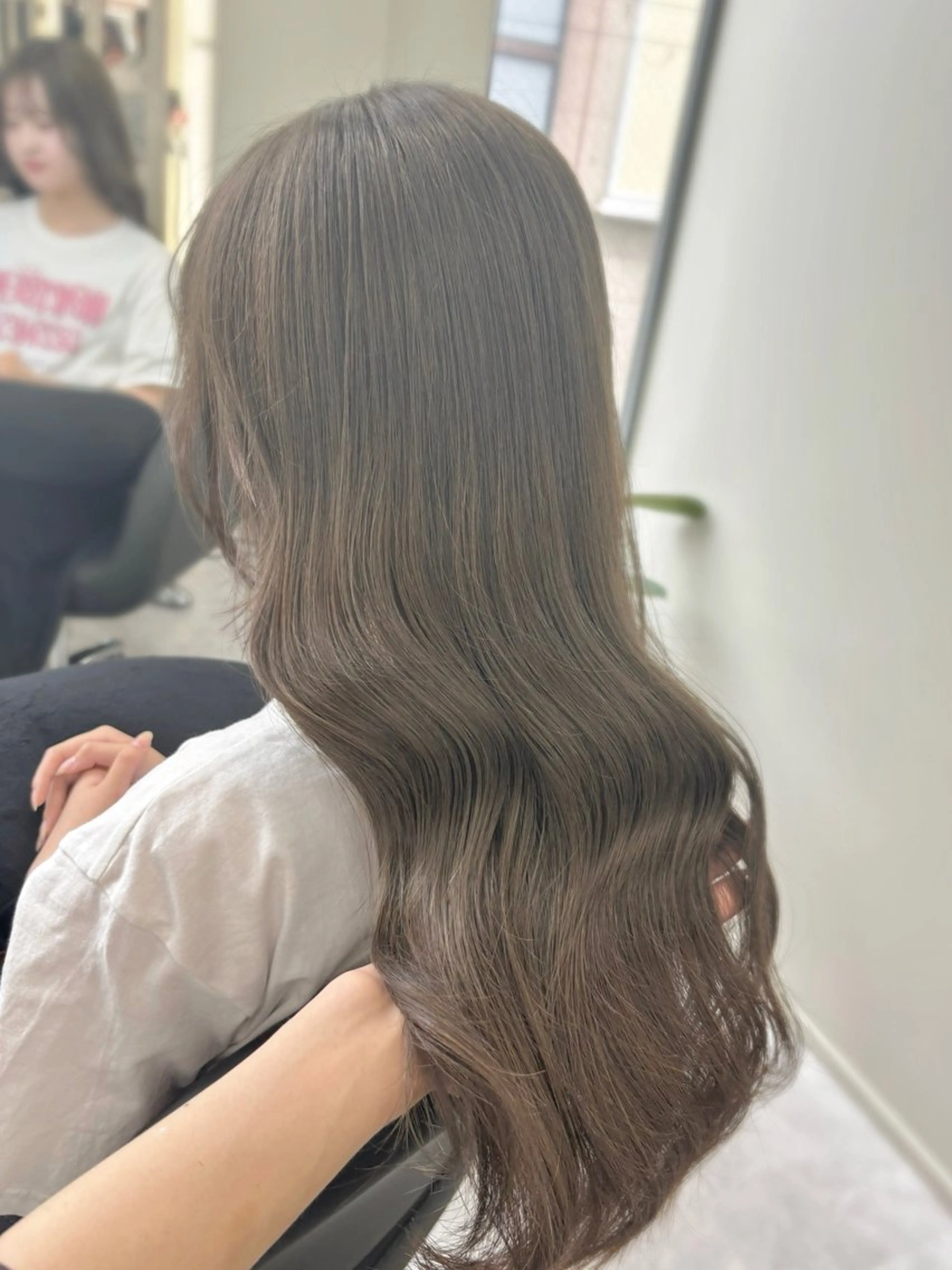 ロング カラー ヘアカラー ブリーチなしレイヤー 髪質改善/韓国ヘアのヘアスタイル