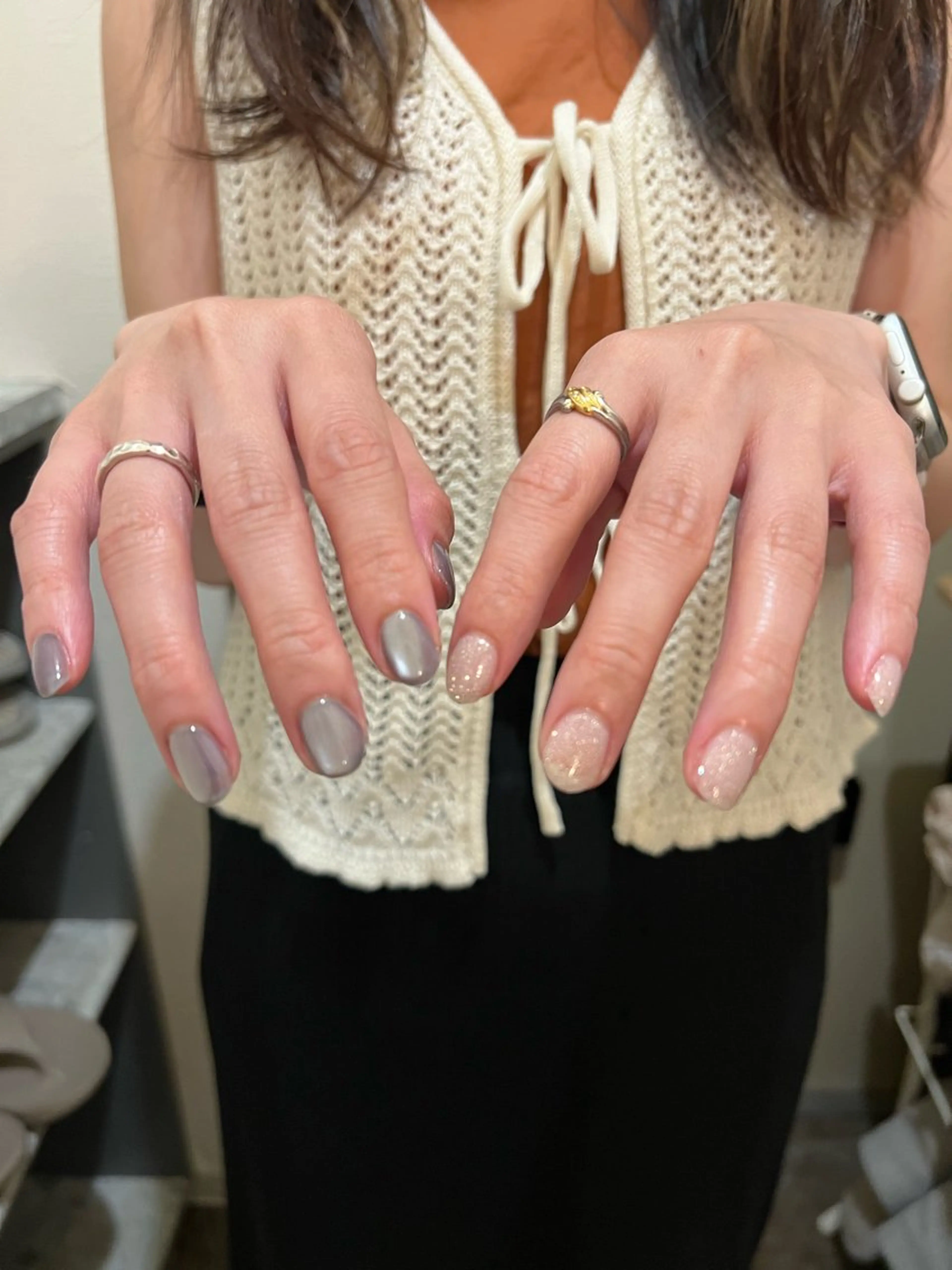 ネイル フラッシュネイル マグネットネイル urun eriのネイルデザイン