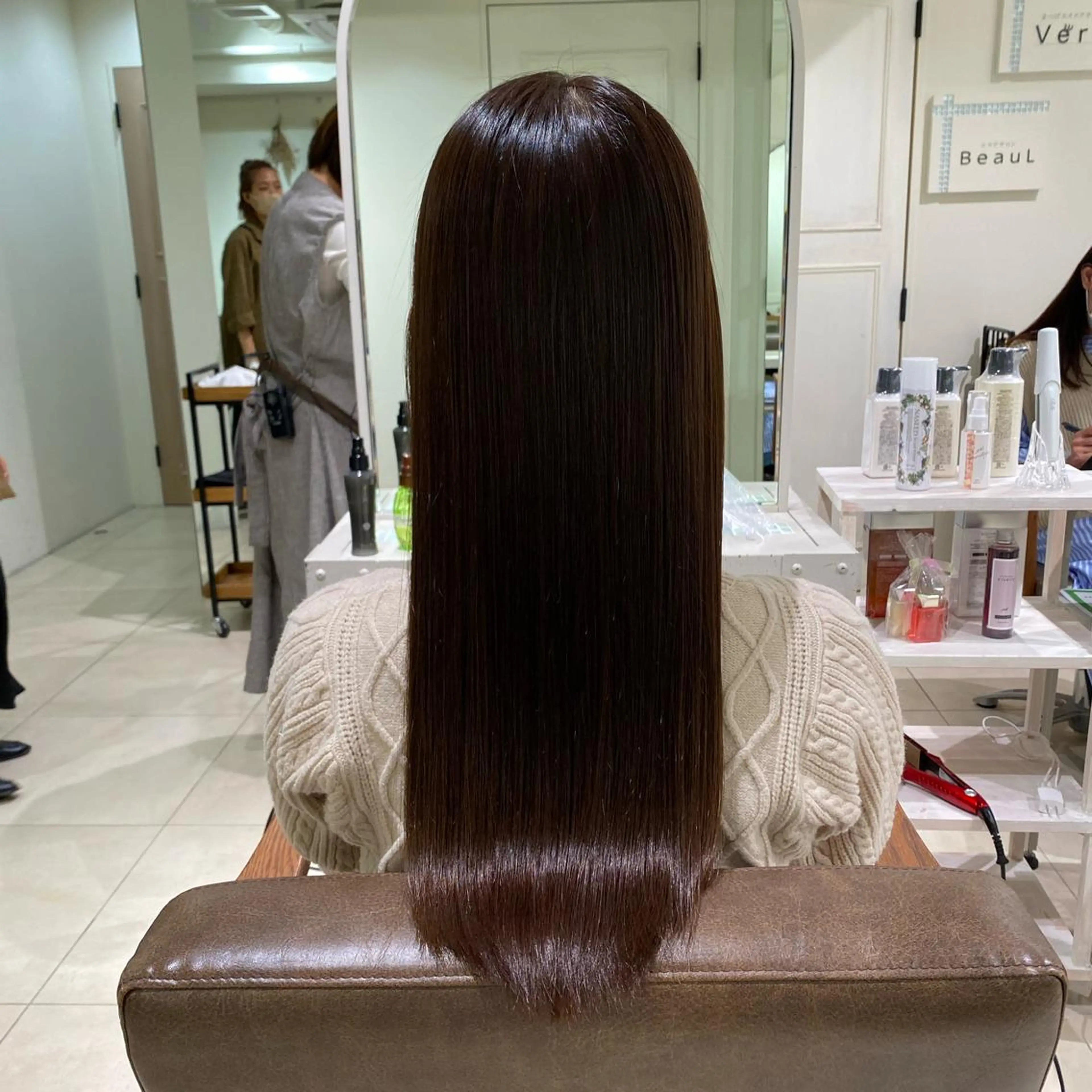 ロング カラー トリートメント ヘアカラー トリートメント 艶カラー🩵中久保 舞優🩵のヘアスタイル