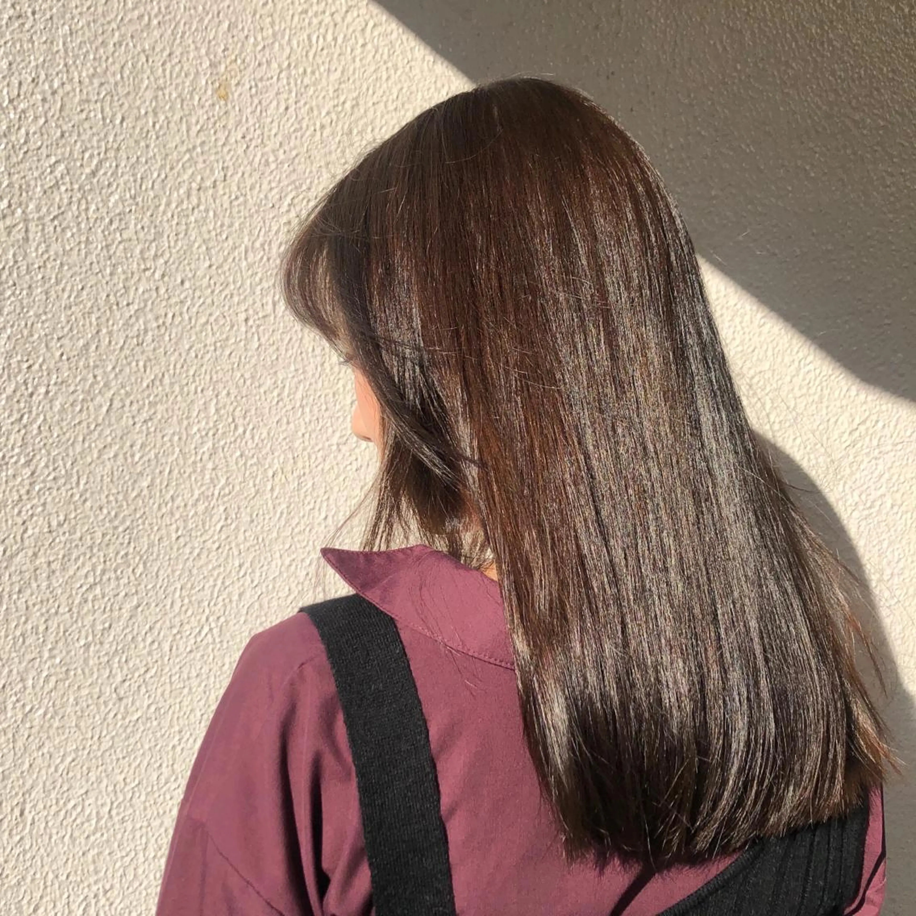 セミロング カラー 韓国風レイヤー🗝要 暗透カラー📓吉祥寺のヘアスタイル