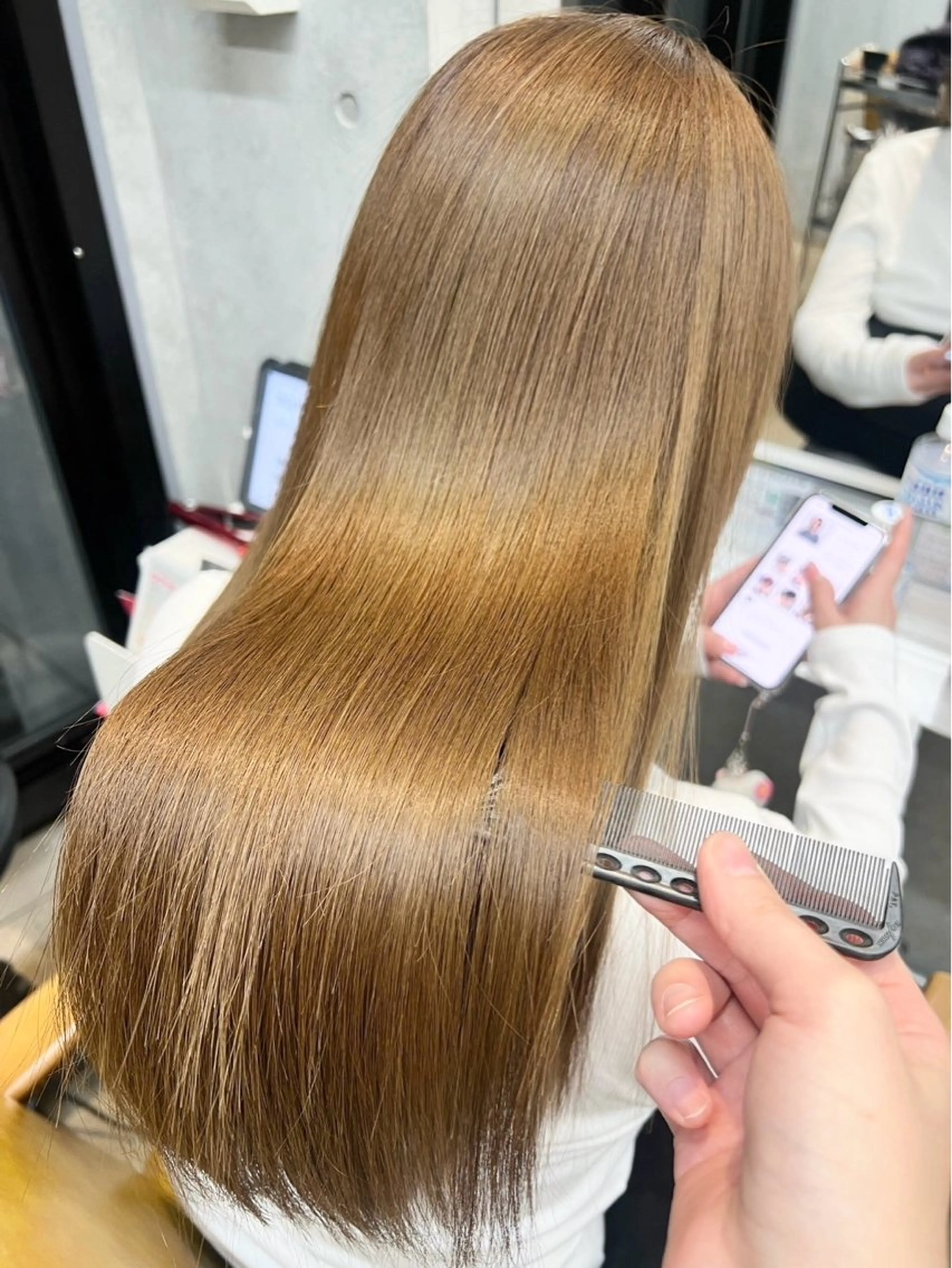 ロング カット 縮毛矯正 清水 真之介のヘアスタイル