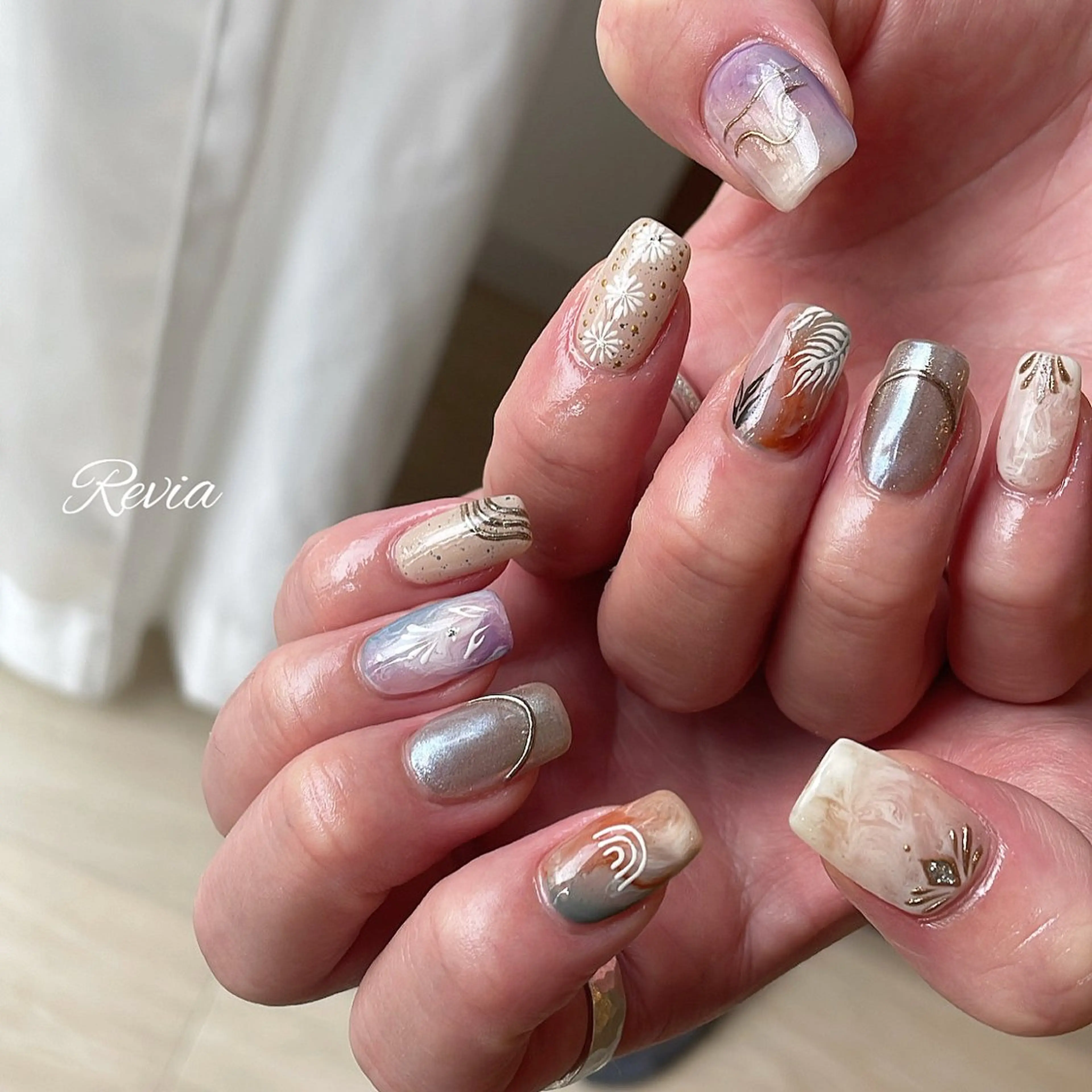 ネイル ハンドネイル revia所属・ERI Nailistのネイルデザイン