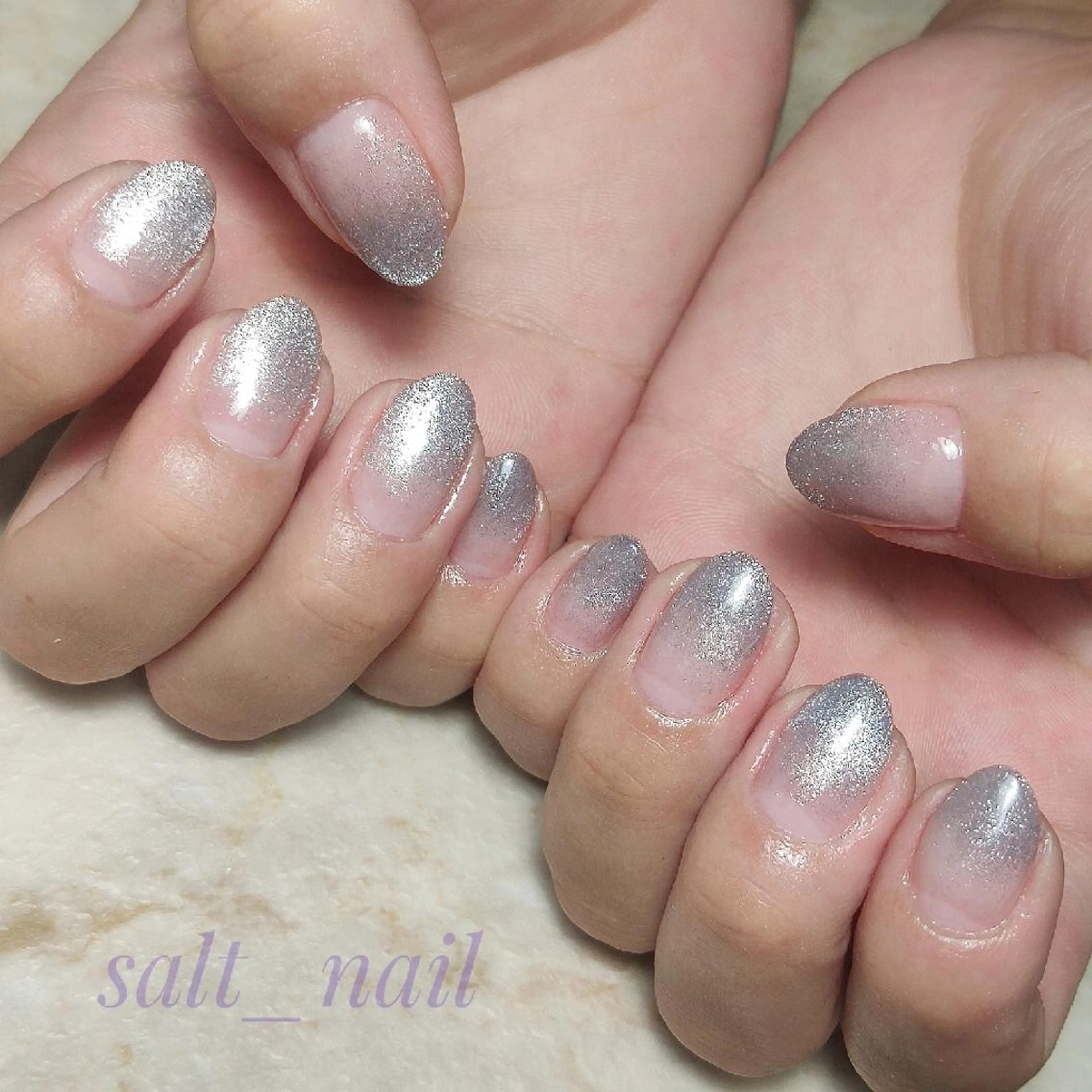 ネイル グラデーション マグネットネイル ハンドネイル 個人サロン saltnailのネイルデザイン