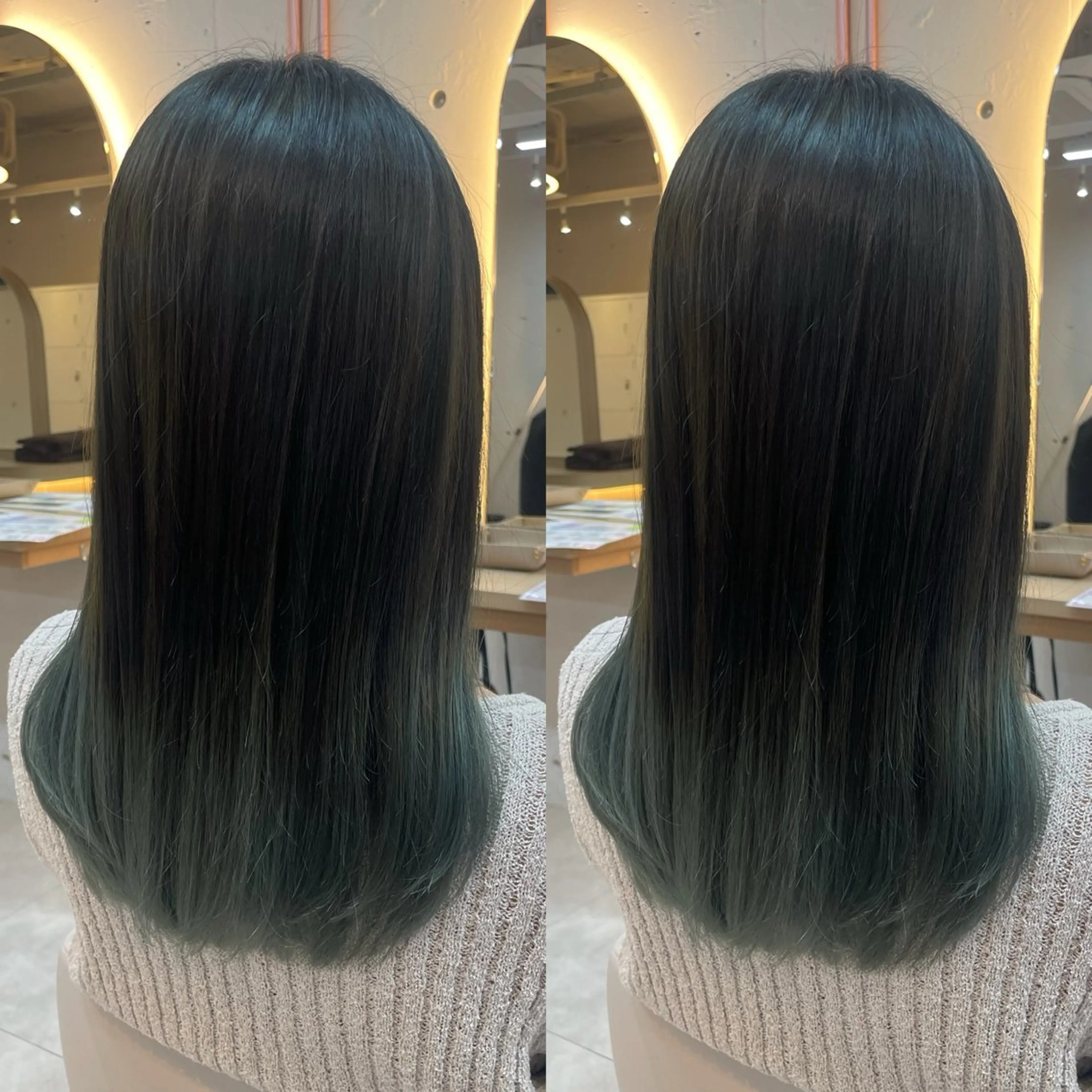 ロング カラー カット ヘアカラー トリートメント ヘアセット ブリーチ無しダブル カラー🦕まどかのヘアスタイル