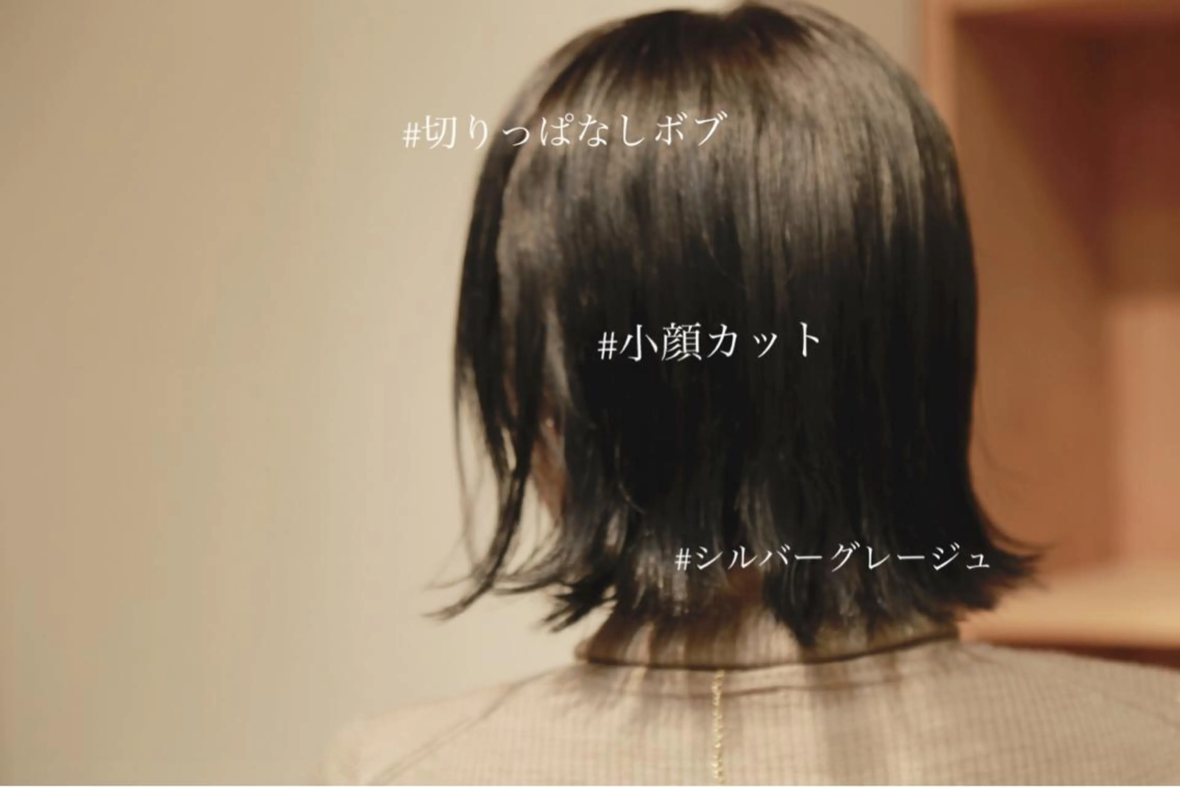 ショート カラー 切りっぱなしボブ 透明感カラー グレージュ シルバー シルバーグレージュ レイヤーパーマ、 メンズボブsiteのヘアスタイル