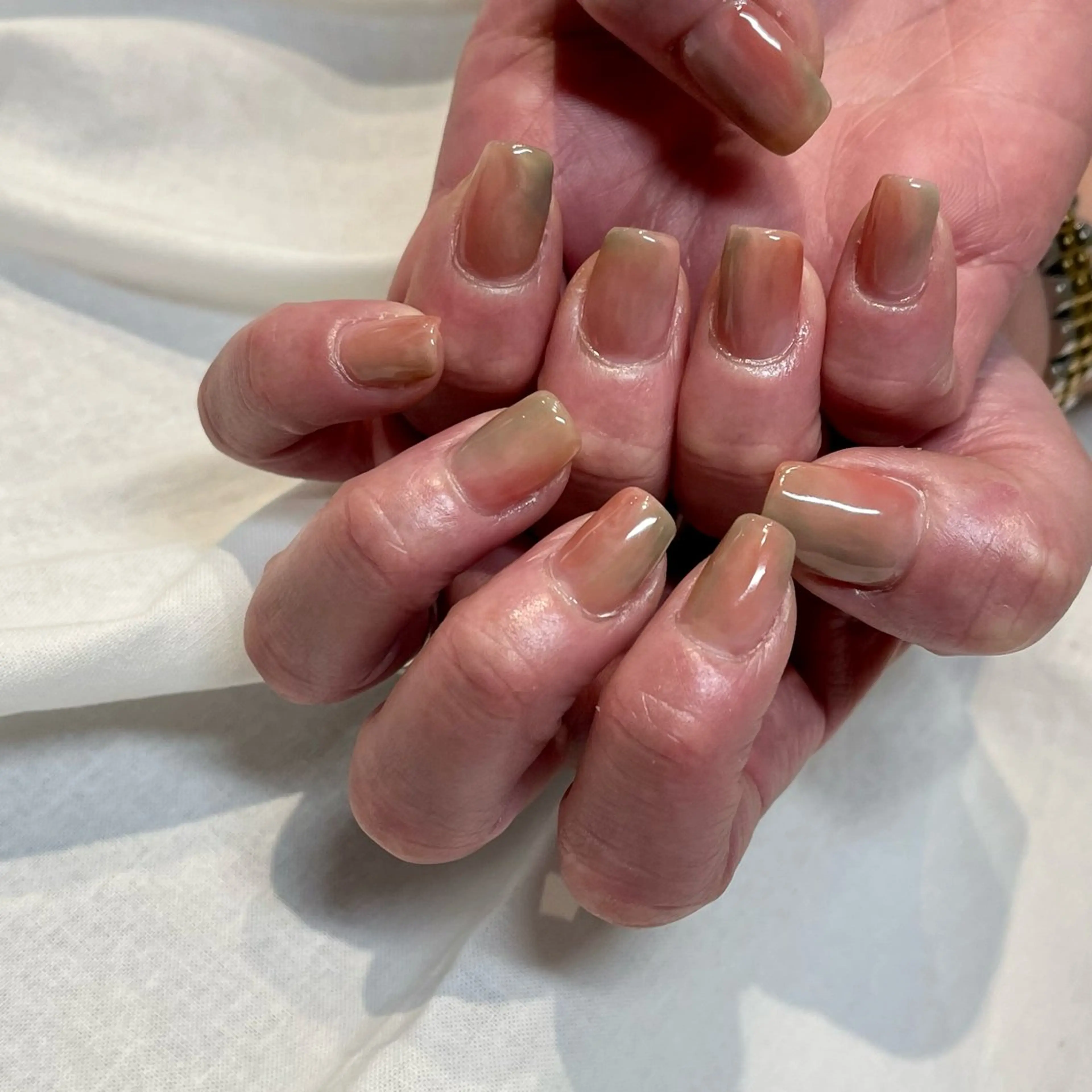 ネイル アートネイル グリーン nail room Hotori.のネイルデザイン