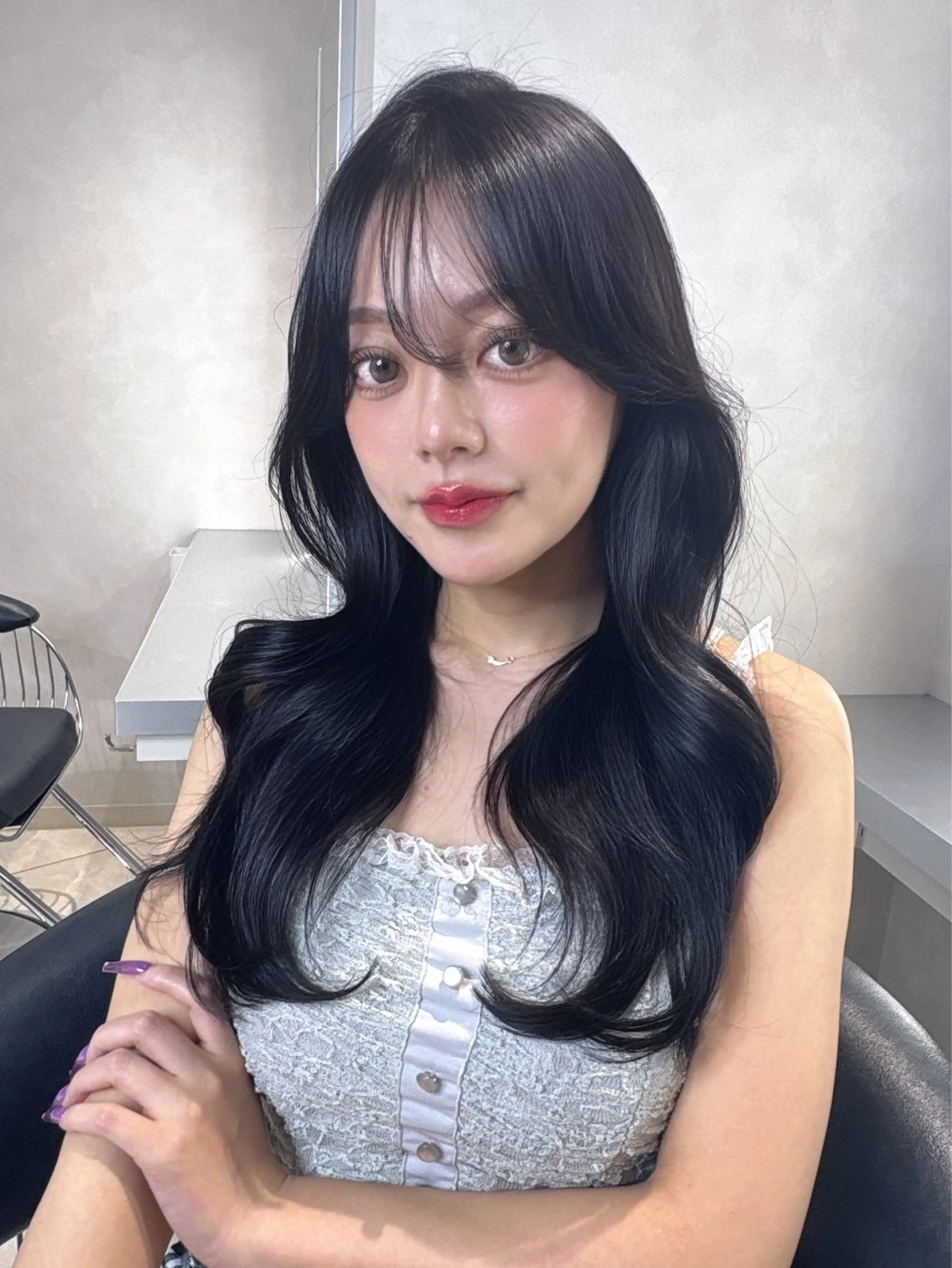 ロング 韓国レイヤー×髪質 改善︎💕︎あかねのヘアスタイル