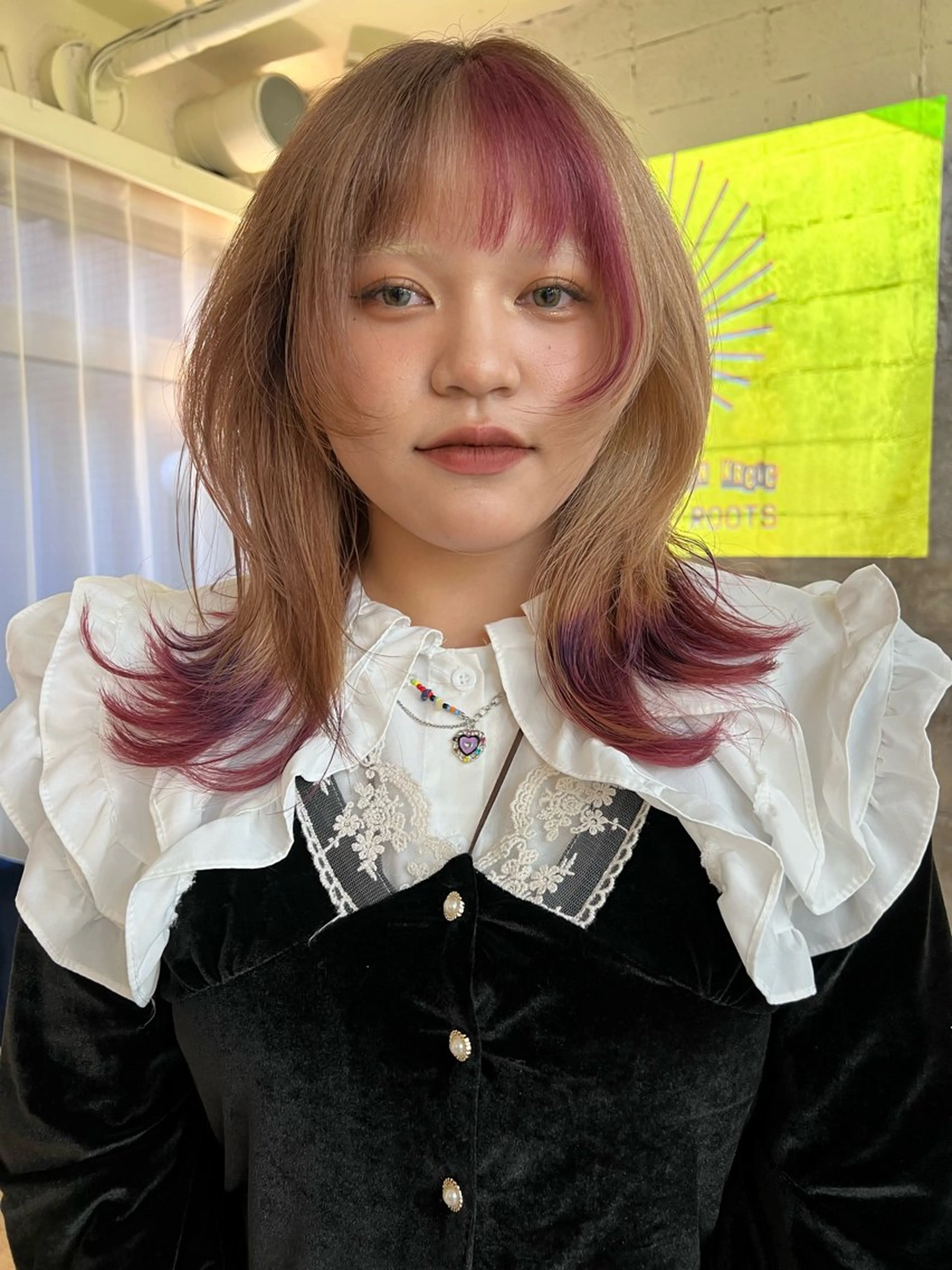 ロング カラー カット ヘアカラー haco＋所属・圧倒的デザイン力 店長🎨RENAのヘアスタイル