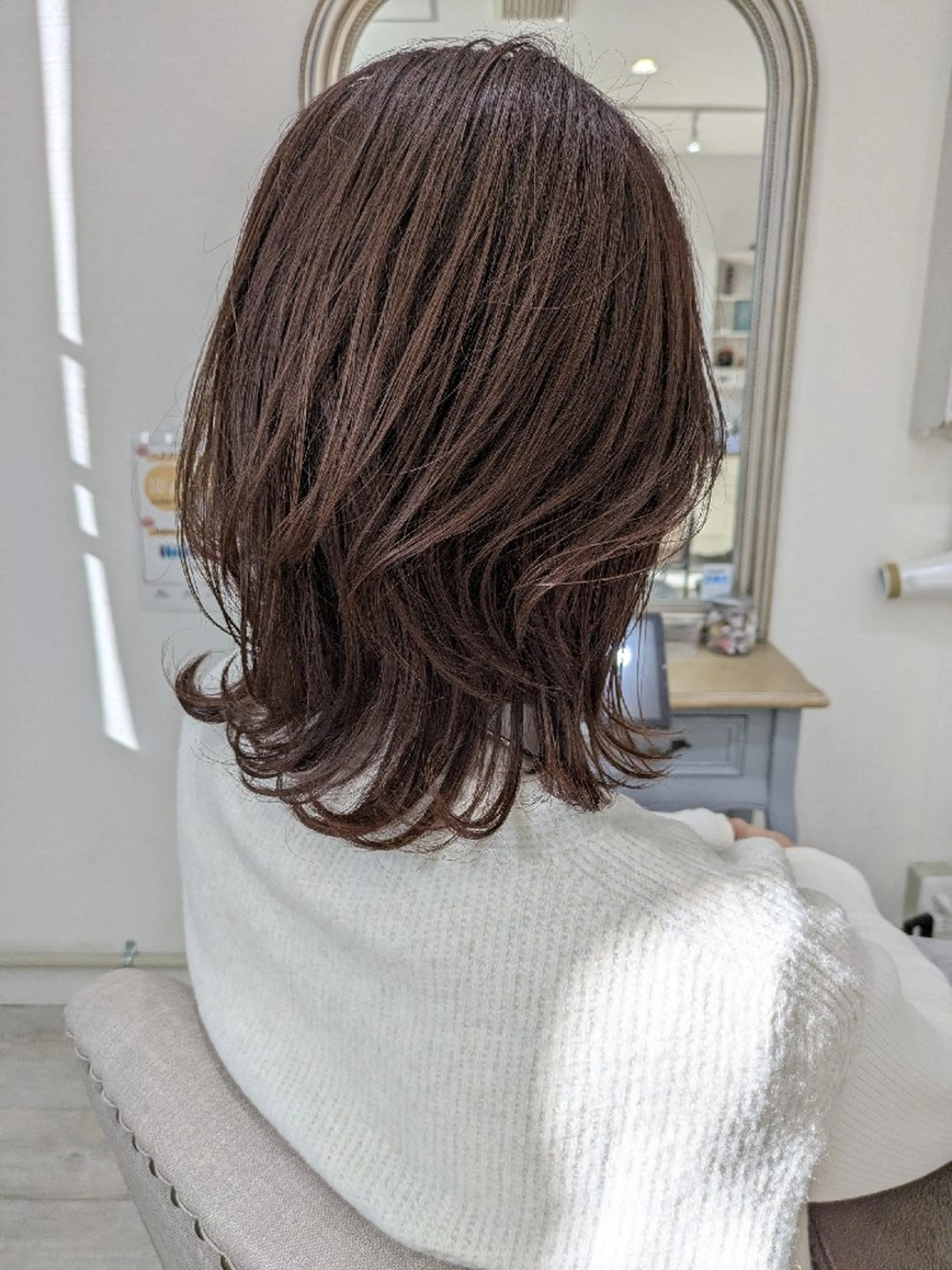 ミディアム カラー ピンクカラー くびれヘア カット ヘアカラー トリートメント Aulii by illu hair/アウリイ バイイルヘアー所属・ミヤザキ マサユキのヘアスタイル