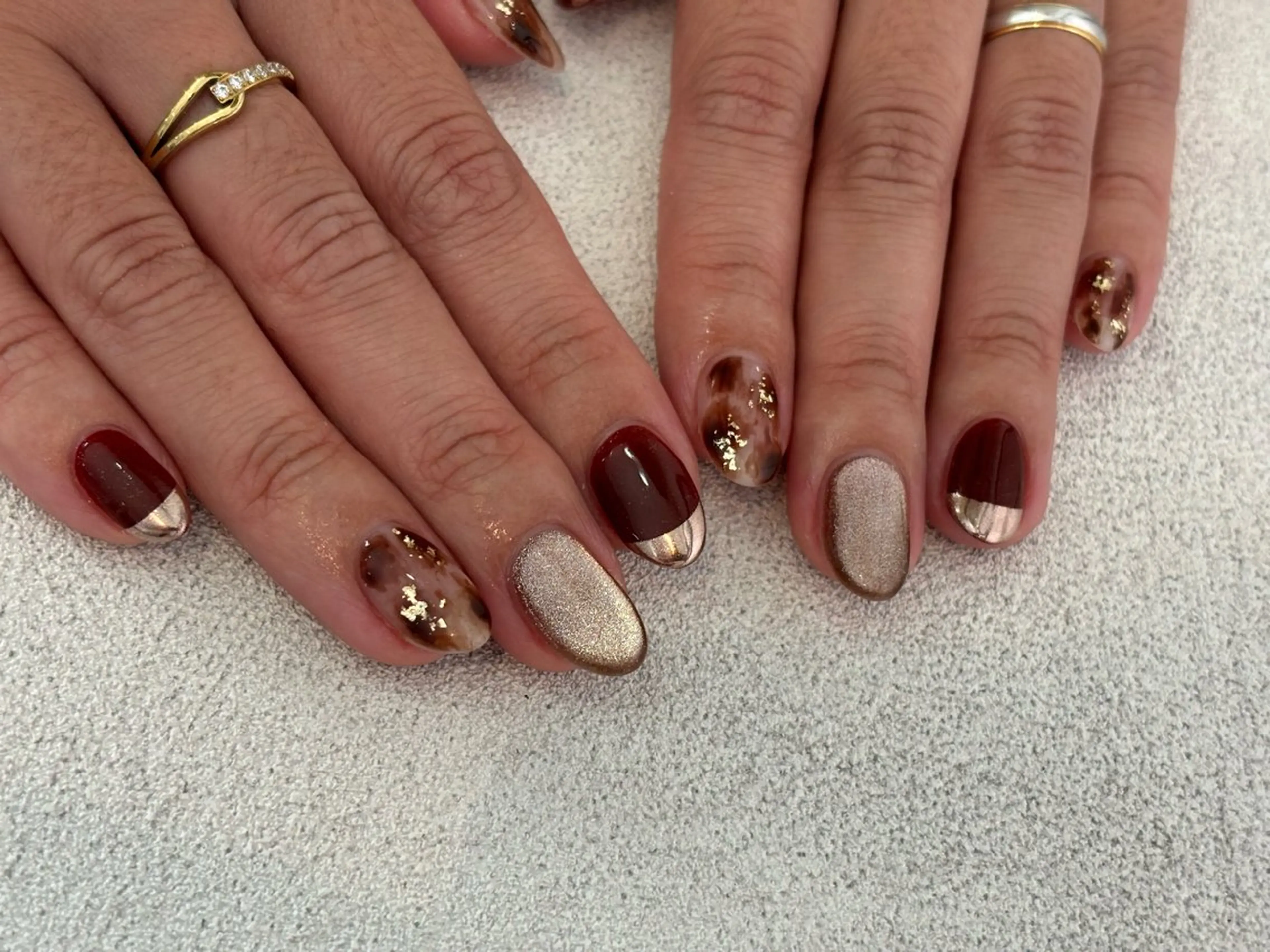 ネイル ボルドー ハンドネイル charme所属・charme nailのネイルデザイン