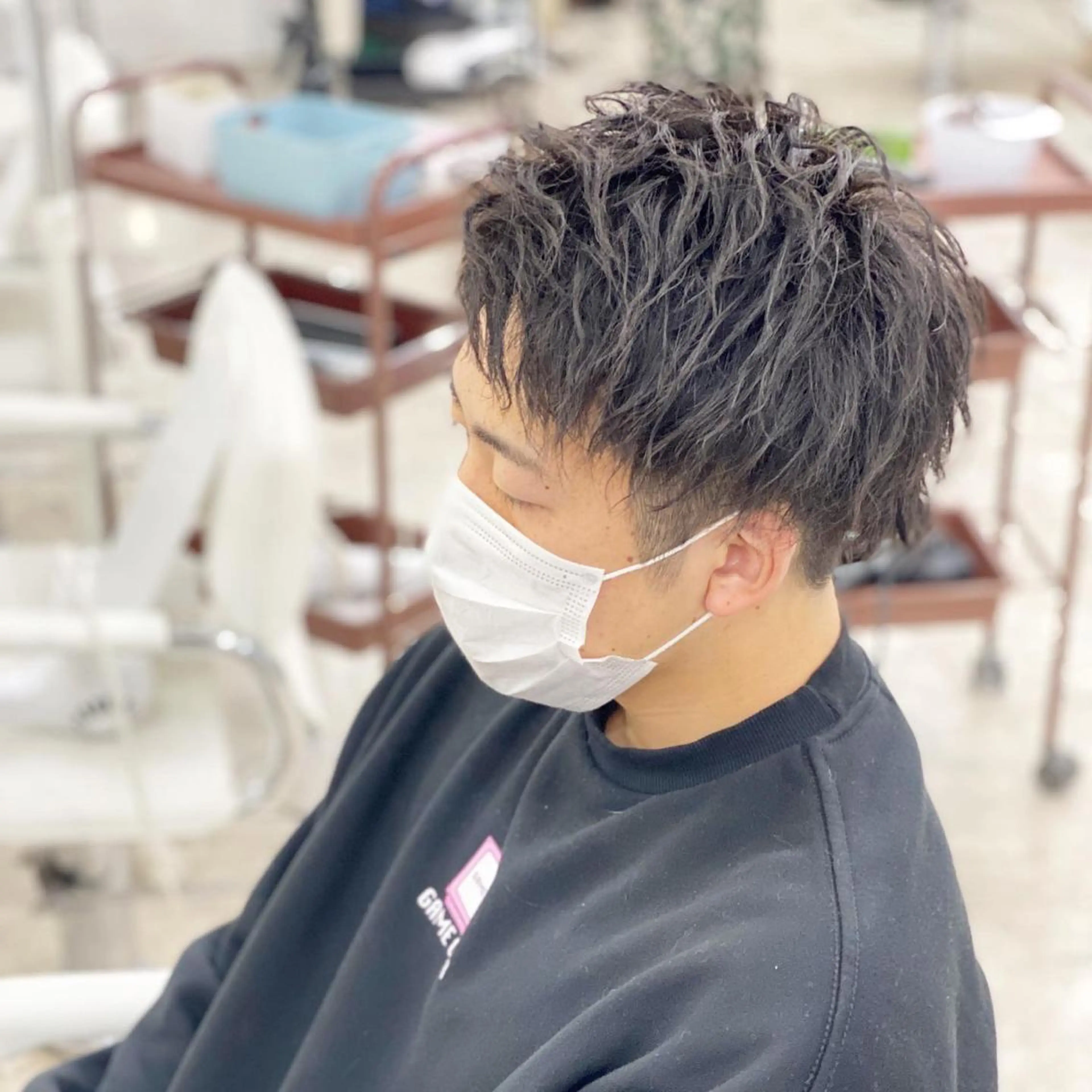 ショート パーマ ハイライト&曲がる 縮毛矯正特化 玉置のヘアスタイル