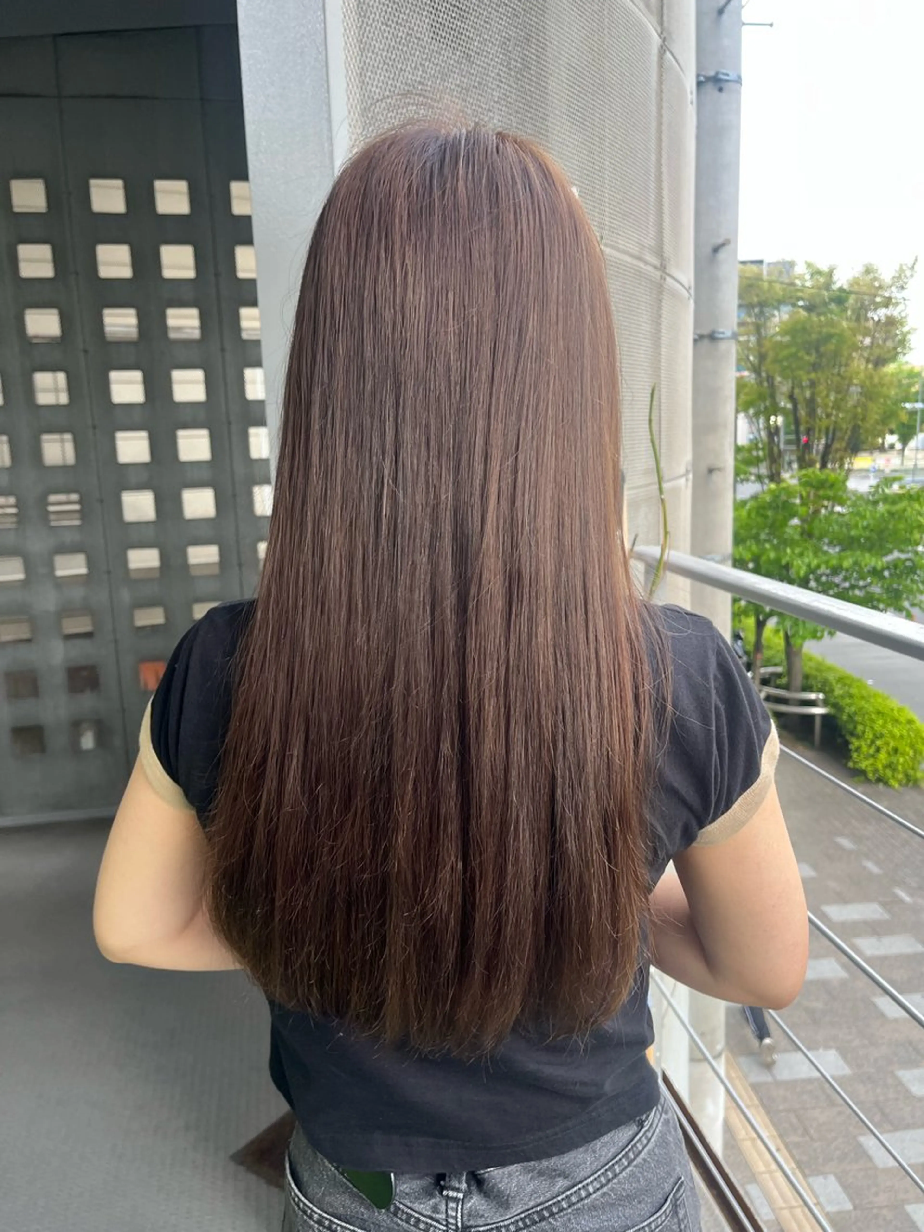 ロング カラー ブラウンカラー 透明感カラー 濱田 志妃のヘアスタイル