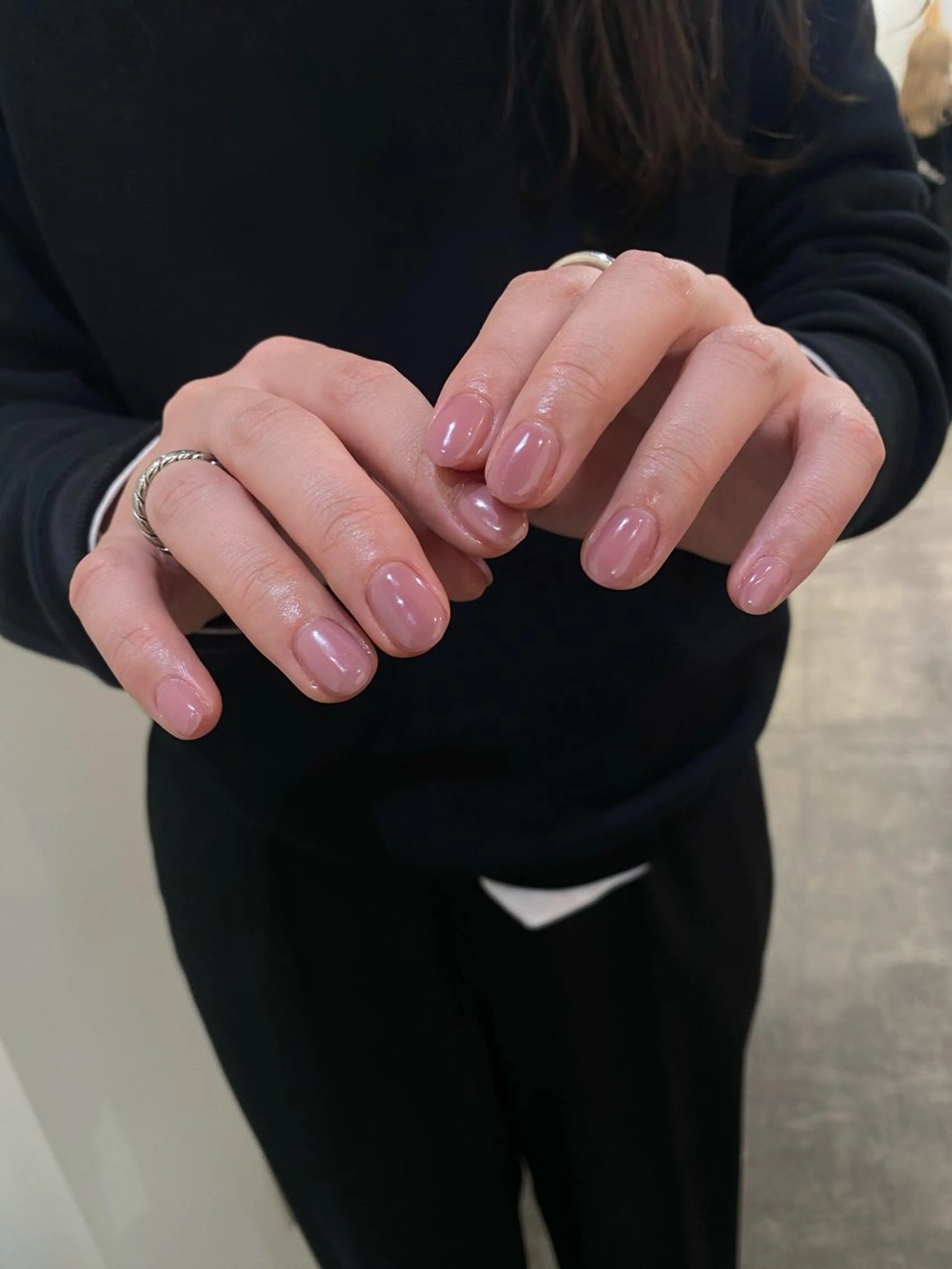 ネイル ワンカラーネイル ピンク ハンドネイル nable.所属・望月 実莉のネイルデザイン