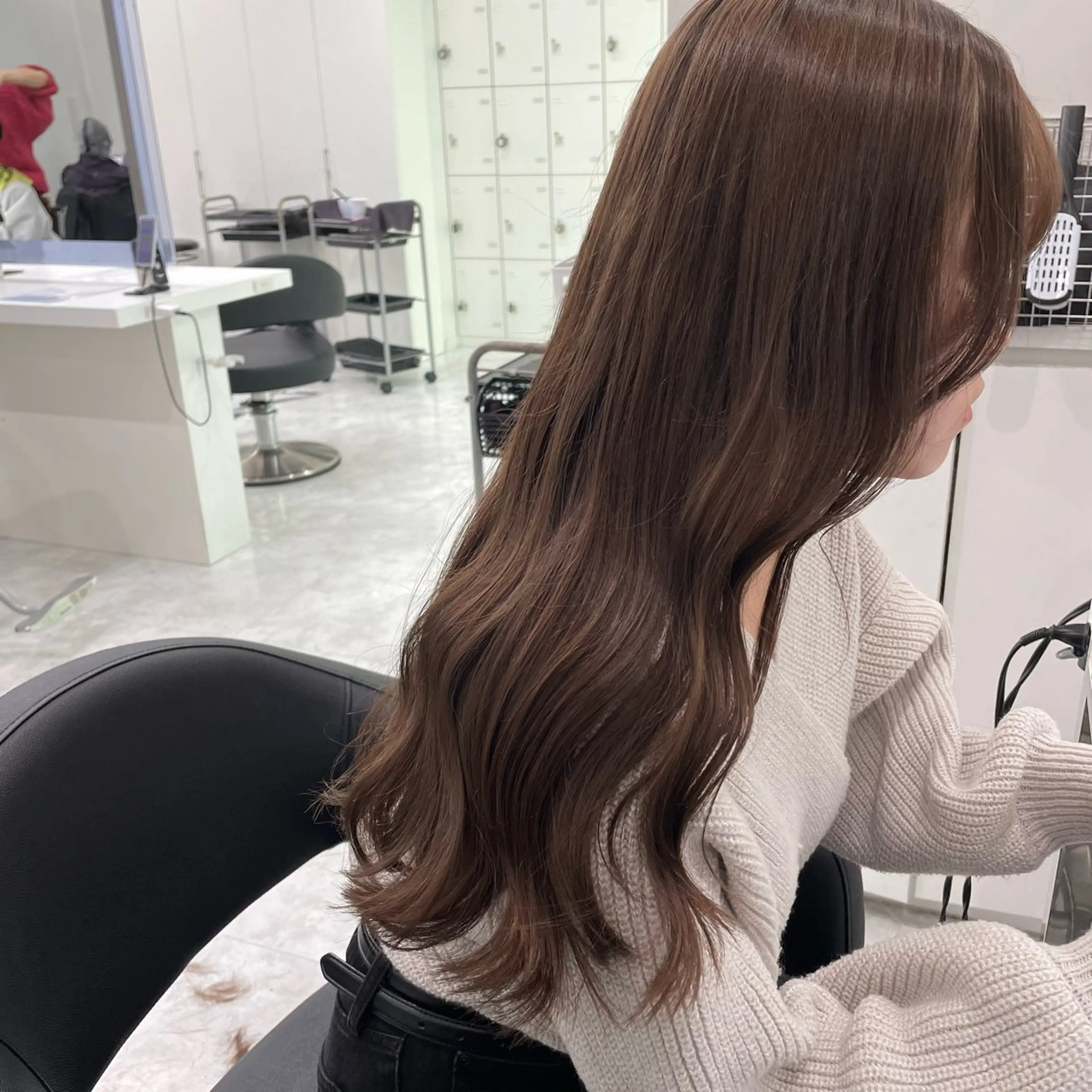 ミディアム ヘアカラー トリートメント ヘッドスパ ヘアセット 大人っぽ上品🤍韓国 レイヤー🤍ふうがのヘアスタイル