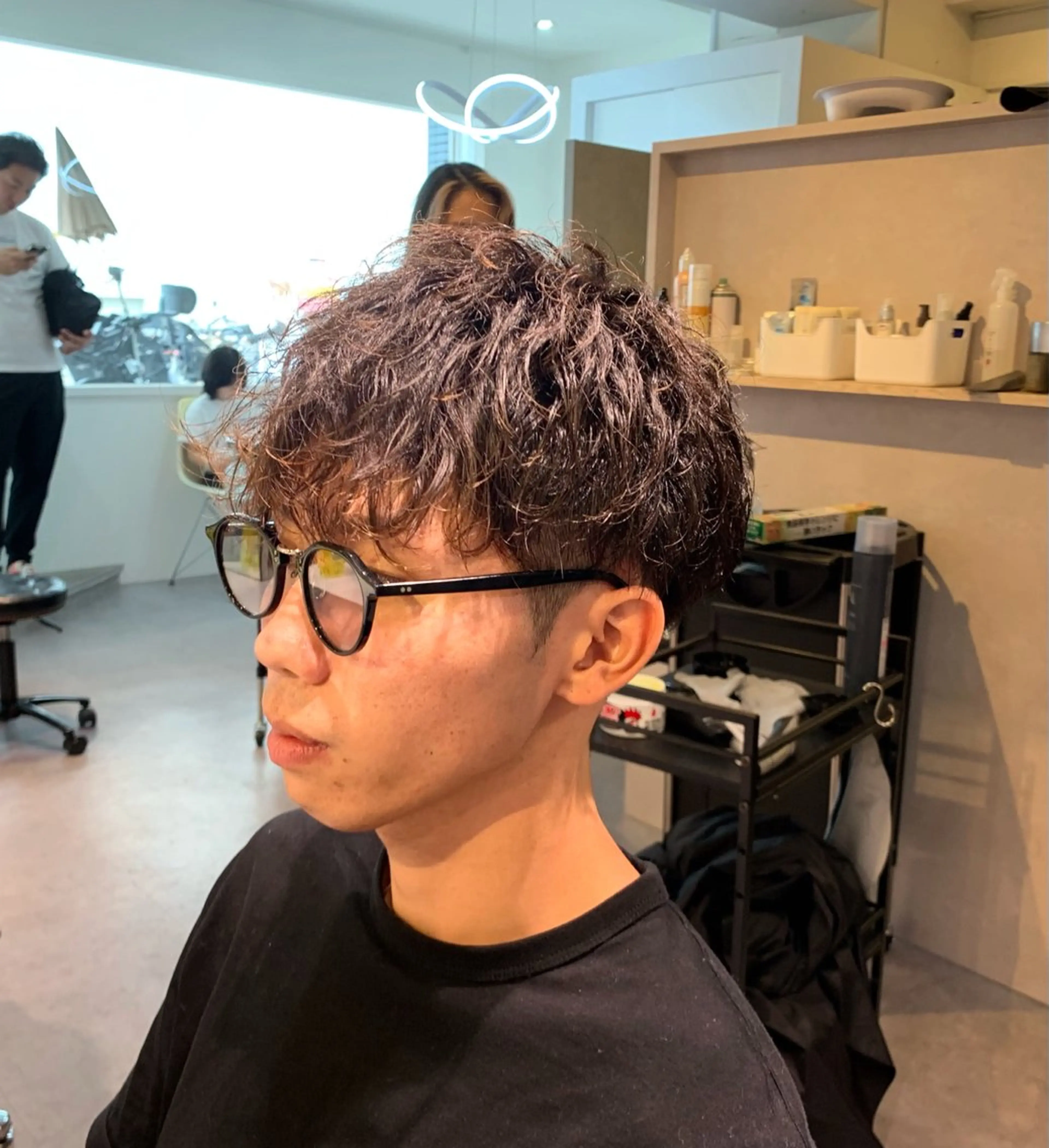 パーマ メンズ 濱口 健慎のヘアスタイル