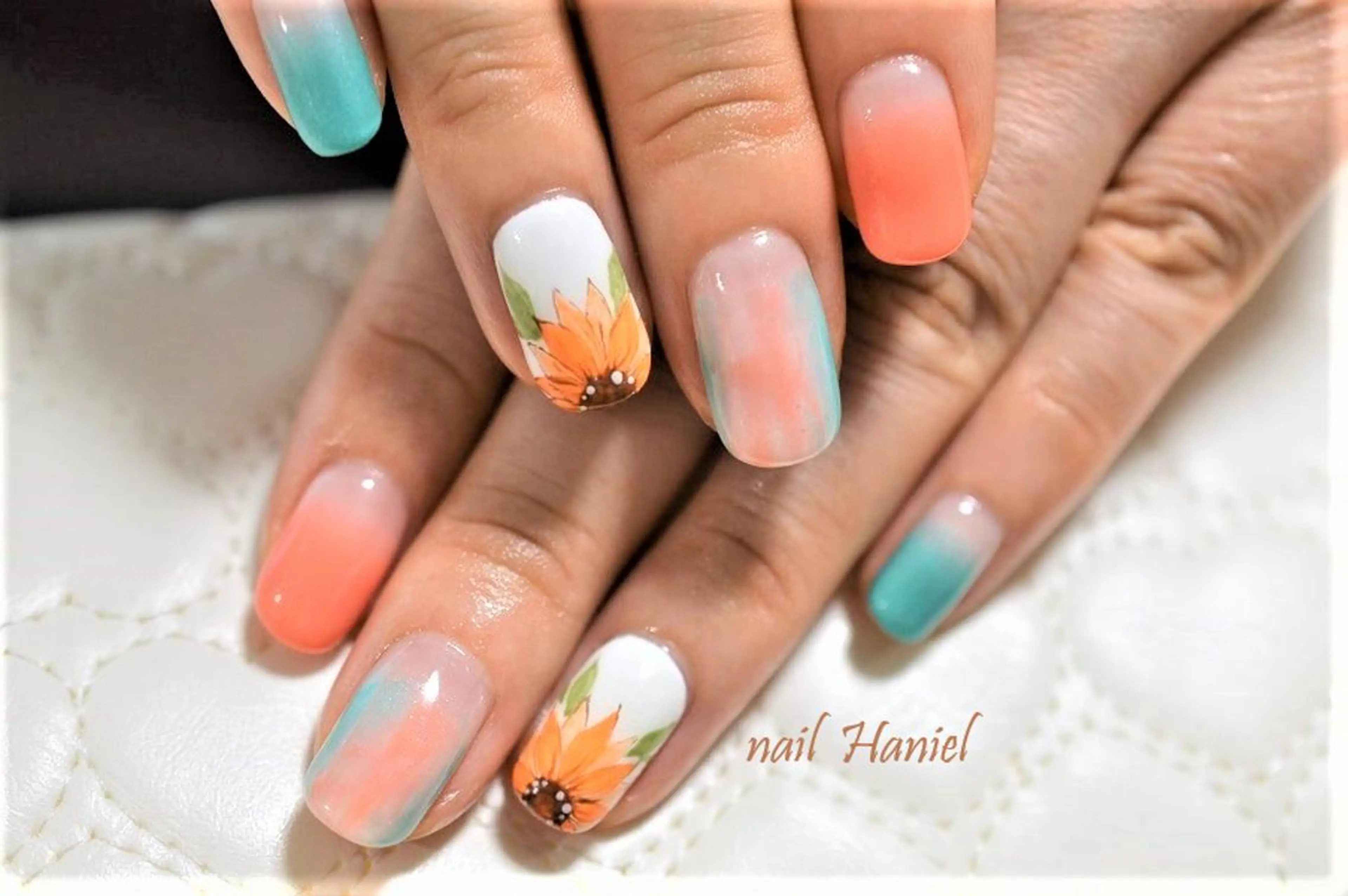 ネイル フットネイル ジェルネイル パラジェル 夏ネイル nail Haniel所属・半蔵門サロンハニエル 魅神 ちよのネイルデザイン