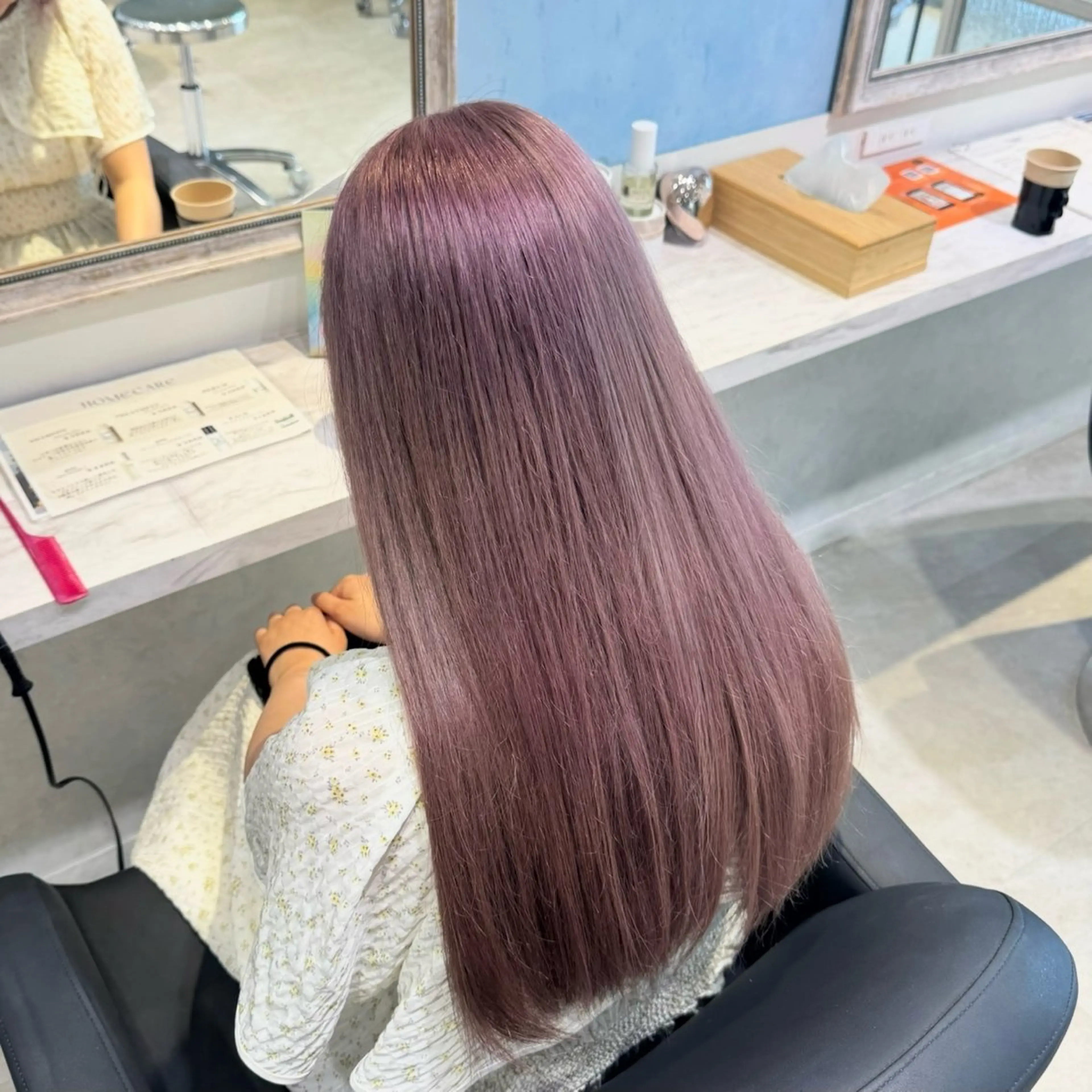 ロング カラー ラベンダーカラー ピンクカラー ピンクラベンダー ヘアカラー トリートメント 🦋ブリーチカラー/ 専門Aya💖のヘアスタイル