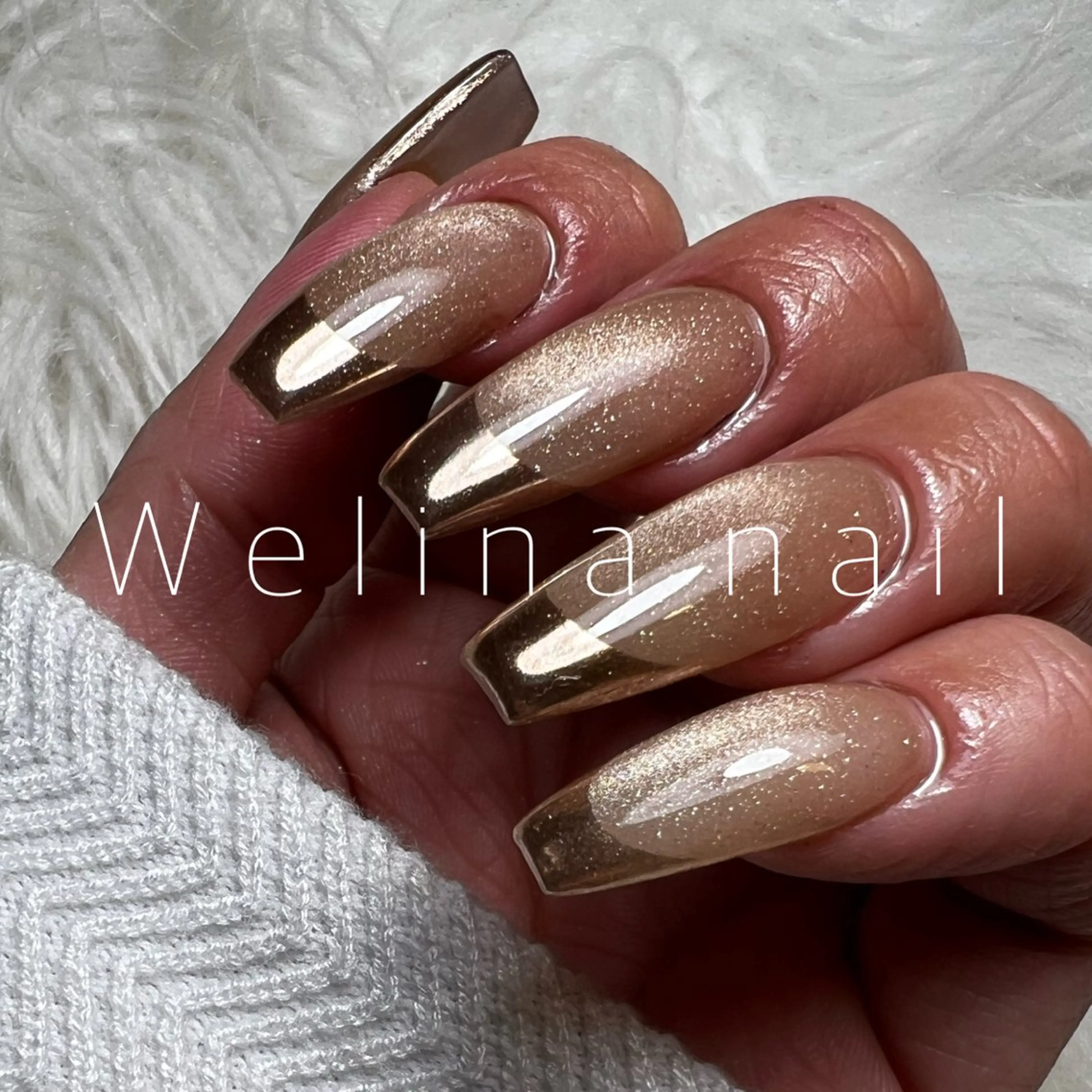 ネイル マグネットネイル ミラーネイル スカルプネイル Welina nailのネイルデザイン