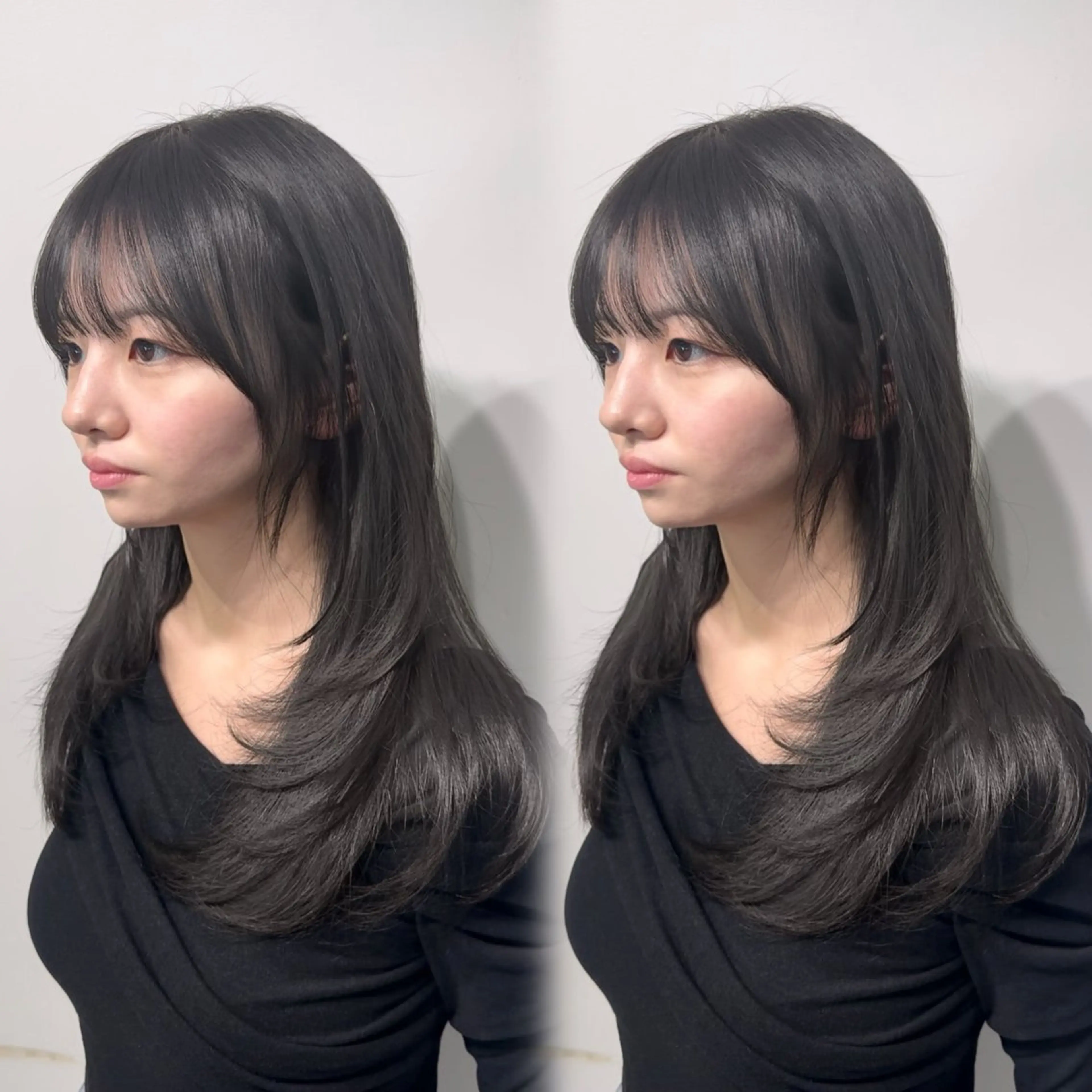 ロング レイヤーカット カット トリートメント ♡ザクザクレイヤー× うる艶透明感♡西島のヘアスタイル