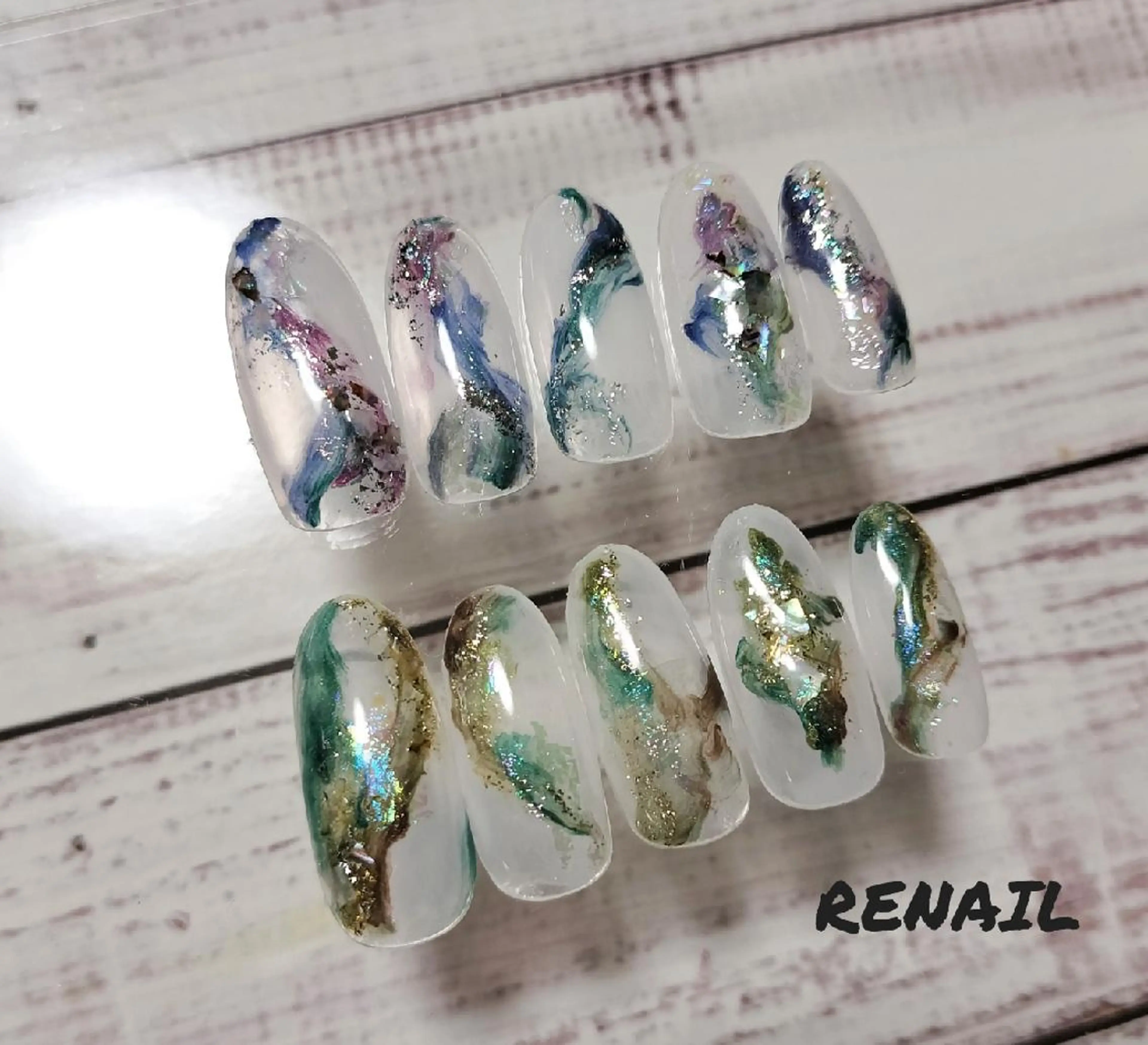 ネイル ニュアンスネイル RENAIL  玲奈のネイルデザイン