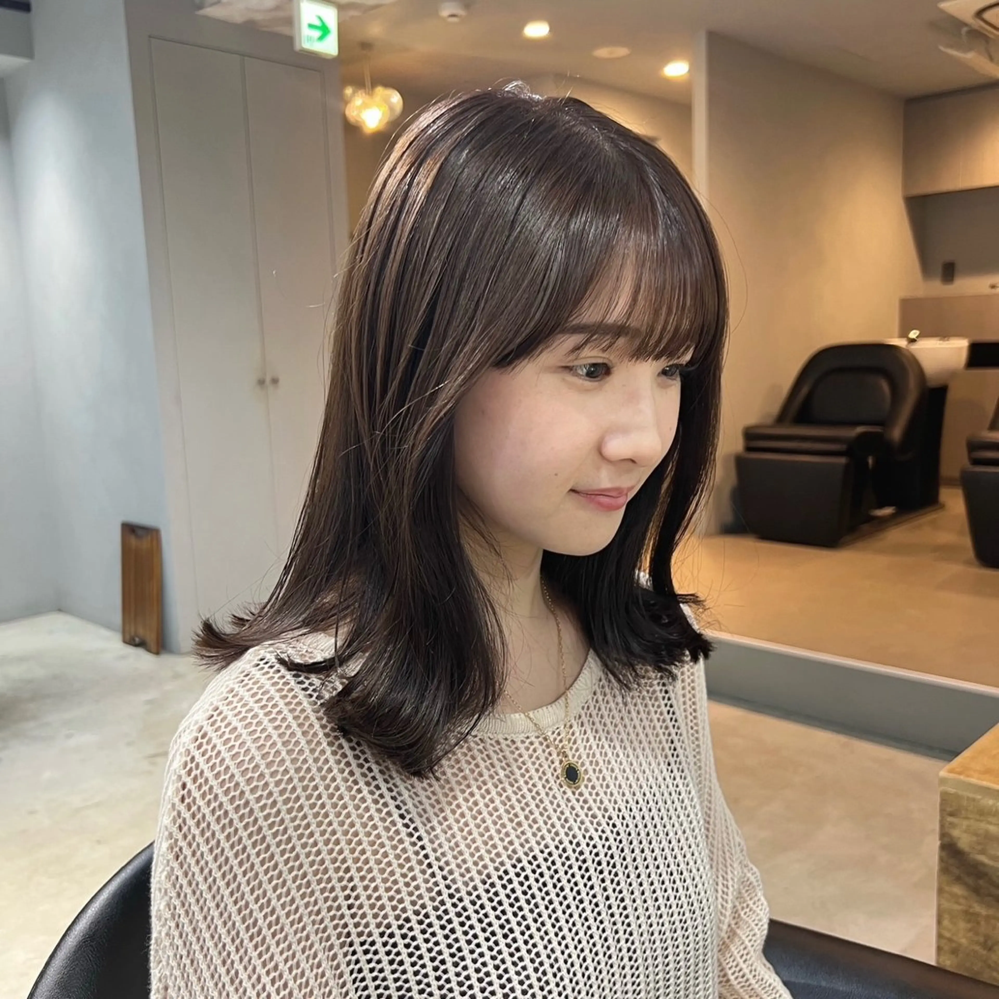 ミディアム カラー 【arc】akane オリーブ/ベージュのヘアスタイル