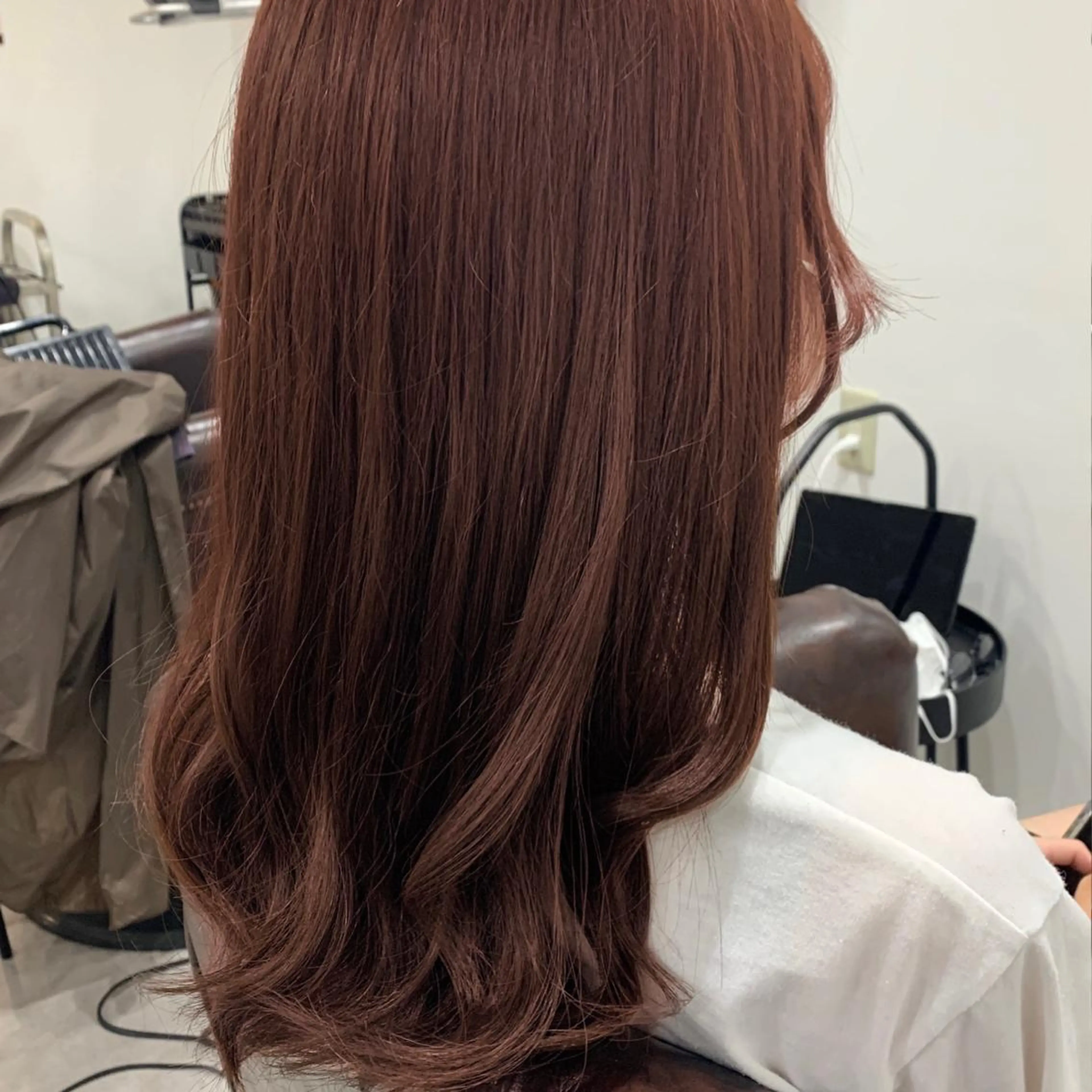 セミロング カラー ブラウンカラー オレンジ オレンジブラウン カット ヘアカラー トリートメント 中本 達也のヘアスタイル