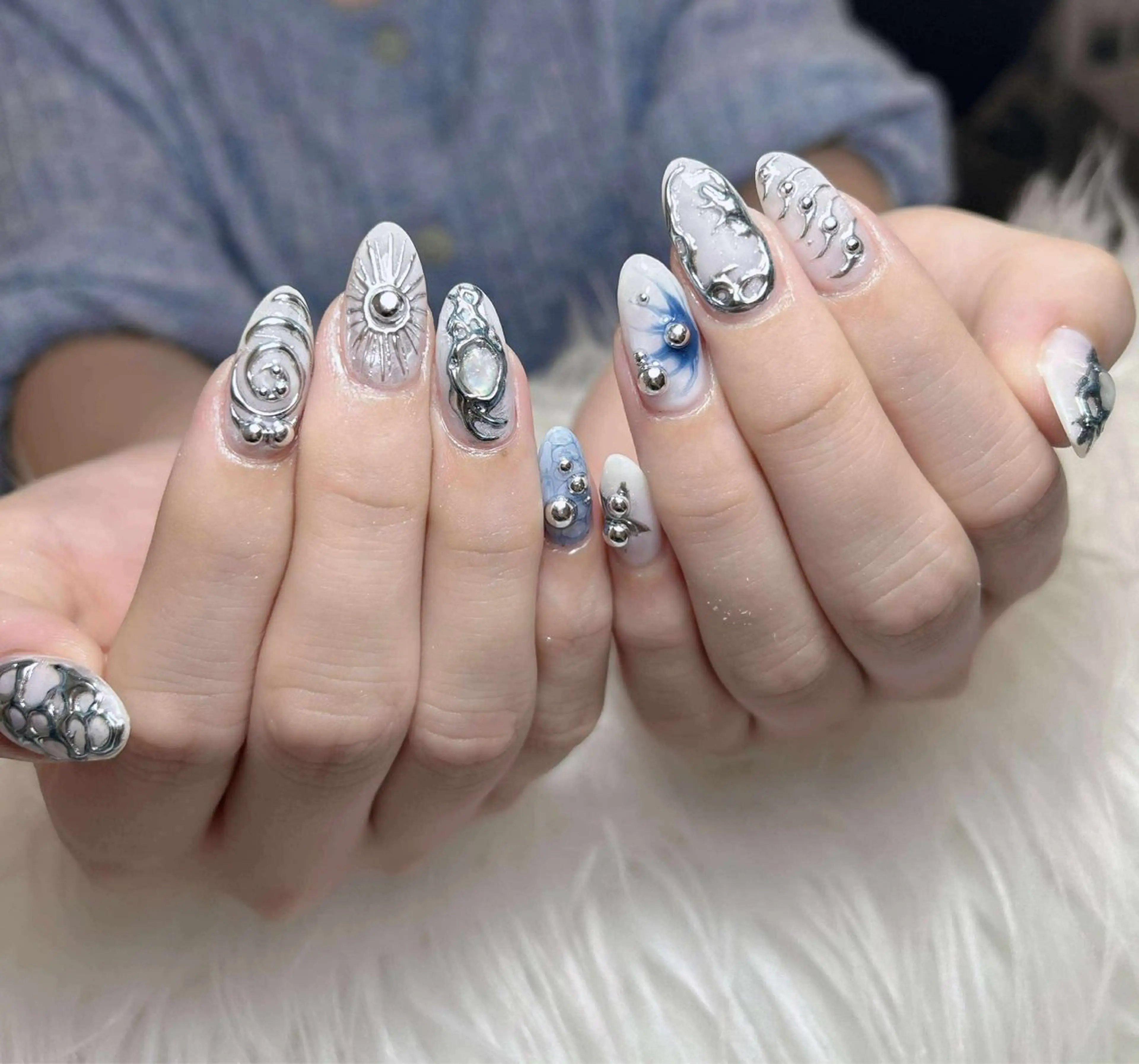 ネイル オーロラネイル チークネイル フットネイル フレンチネイル ハロウィン ハンドネイル Lumi Nail 新大久保3‘のネイルデザイン