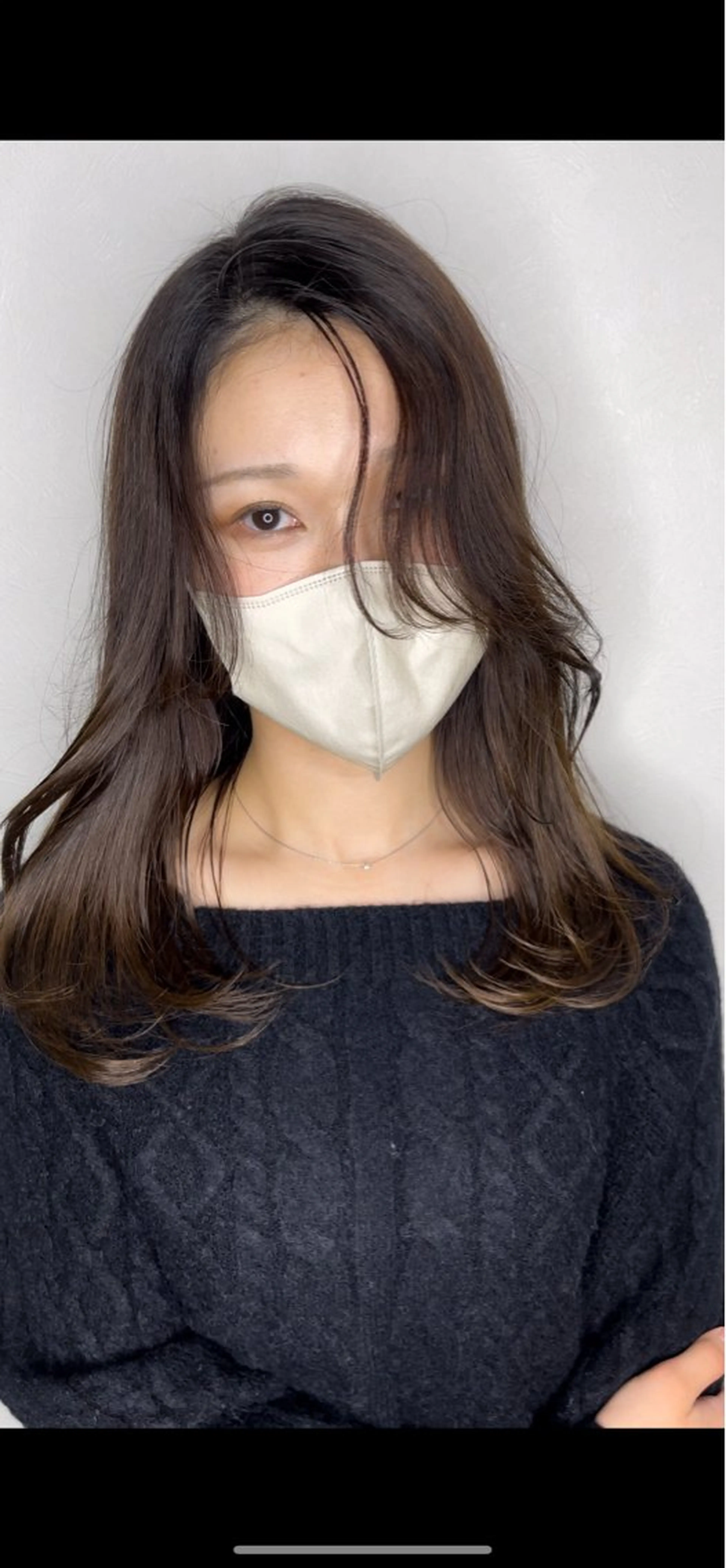 セミロング カット ヘアカラー トリートメント 剣持友希/高崎 ifh iizukaのヘアスタイル