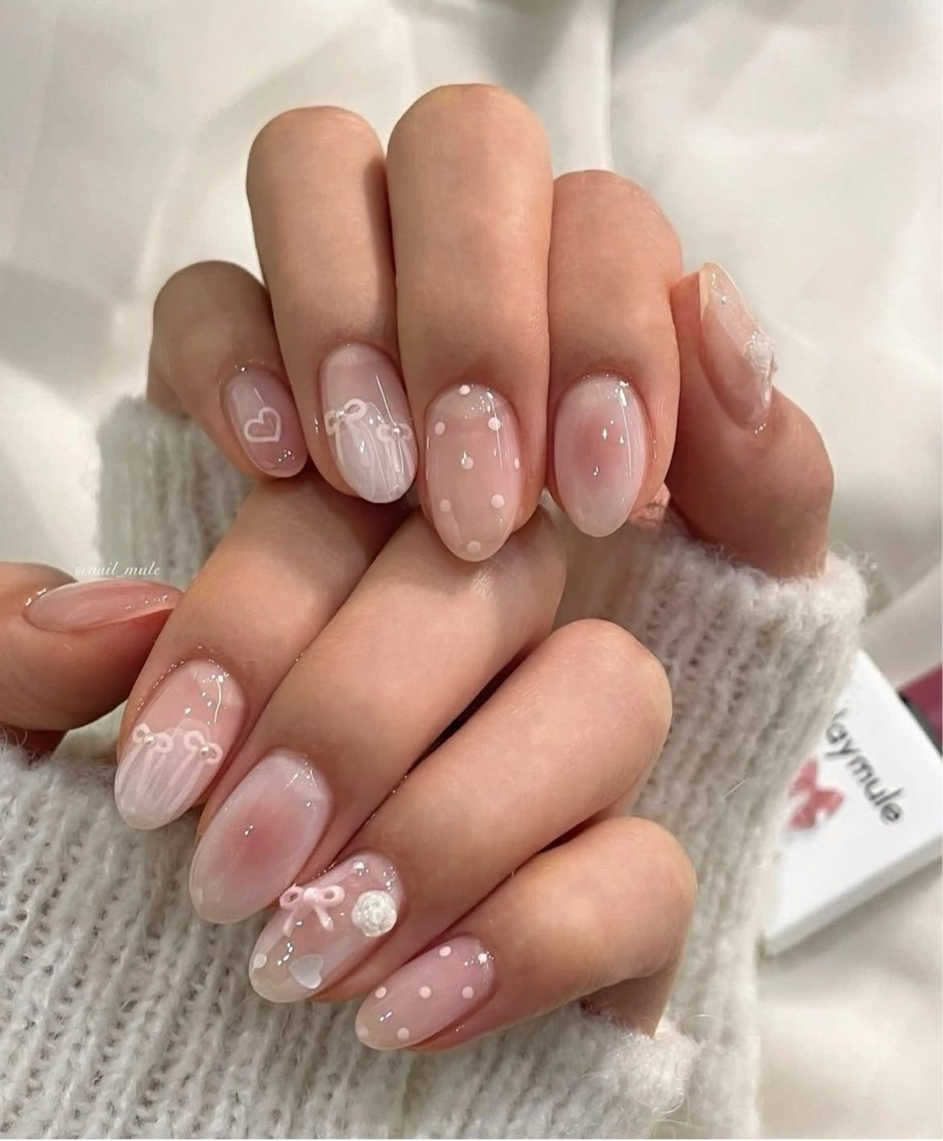 パーマ ハンドネイル Rose Ana.Chuoのネイルデザイン