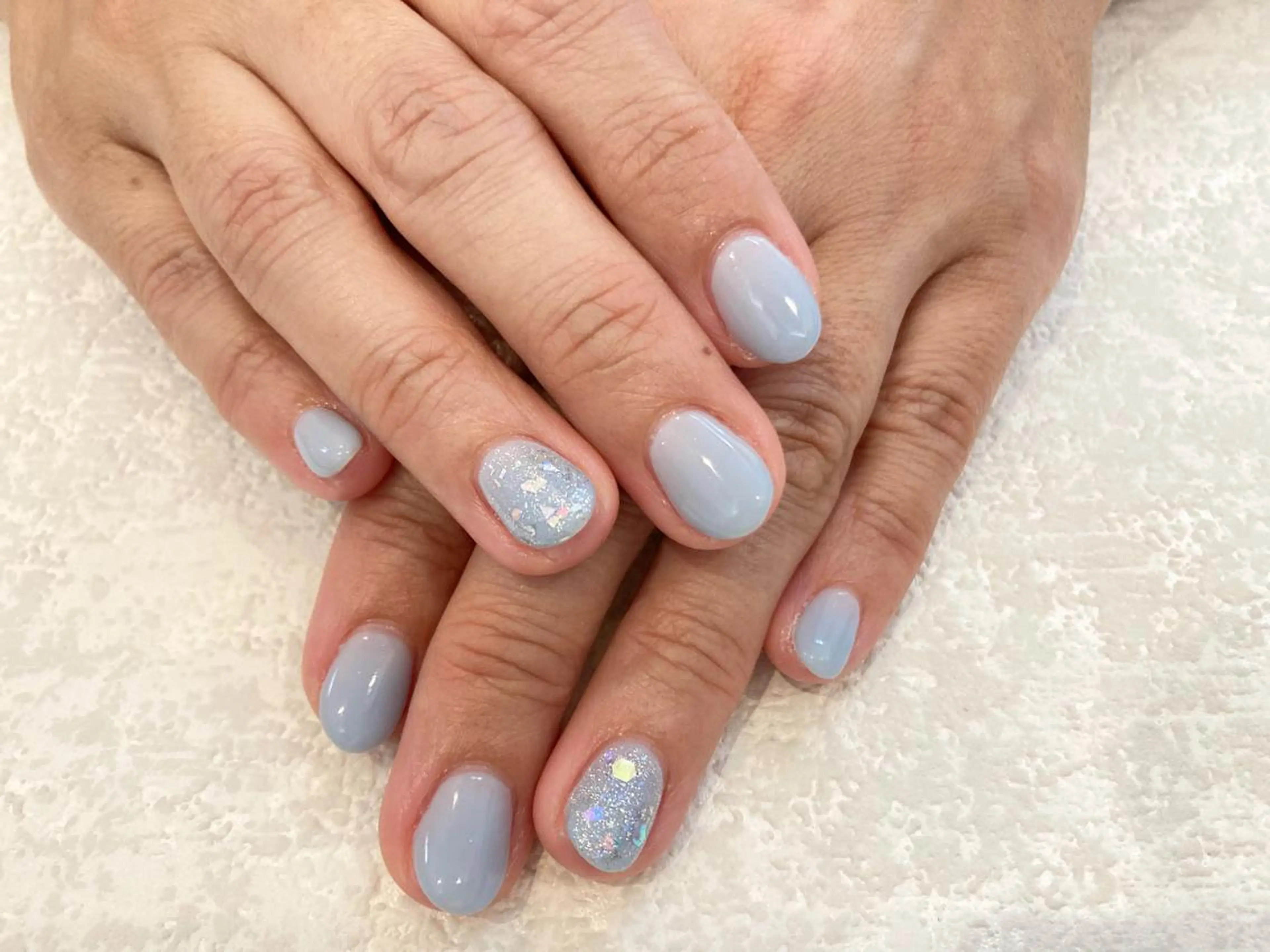 ネイル ラメ(グリッター) シンプルネイル Lisa’s Salonのネイルデザイン