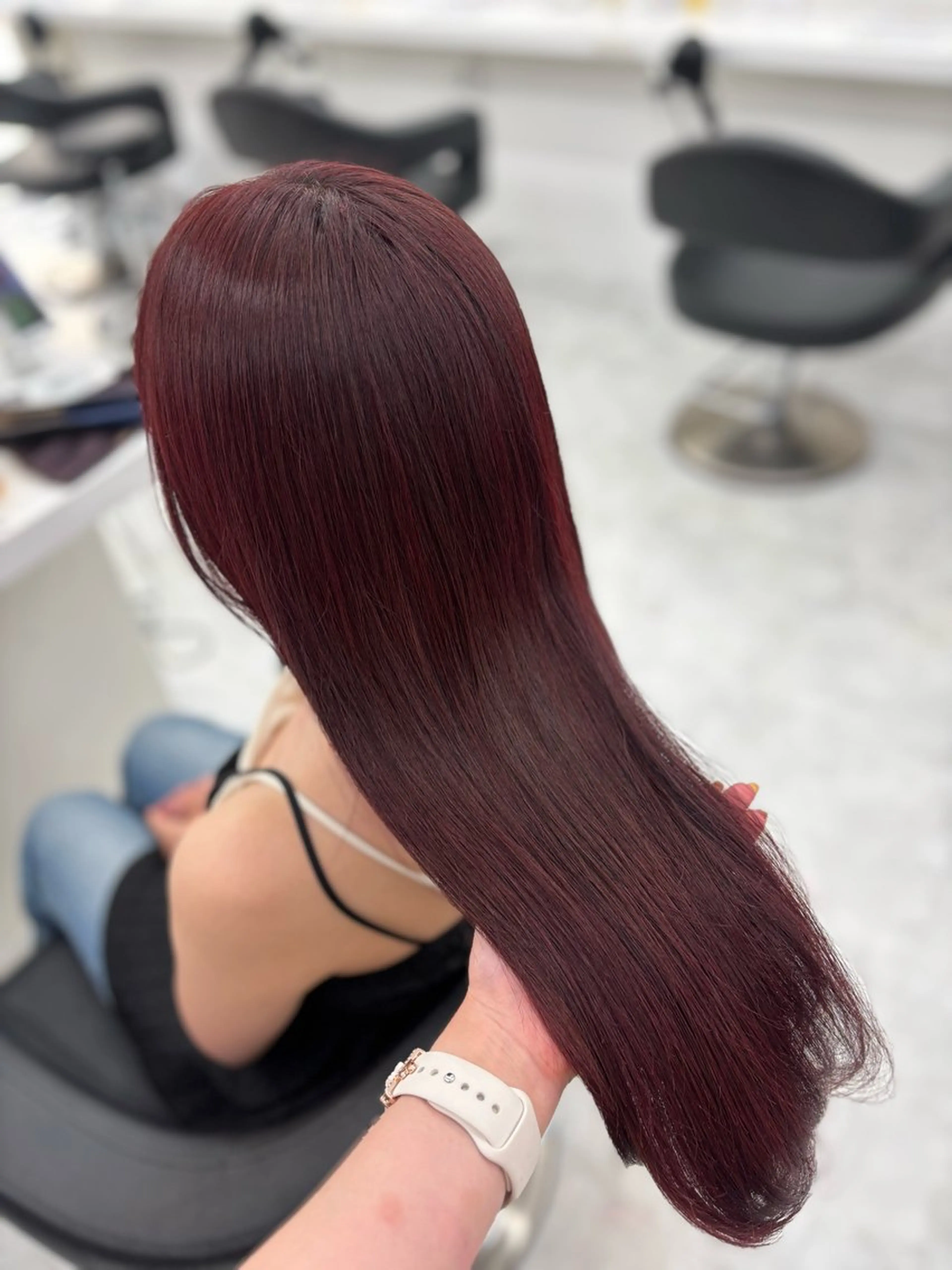 ロング カラー ヘアカラー 🤍レイヤー/顔周り 暖色hirari🤍のヘアスタイル