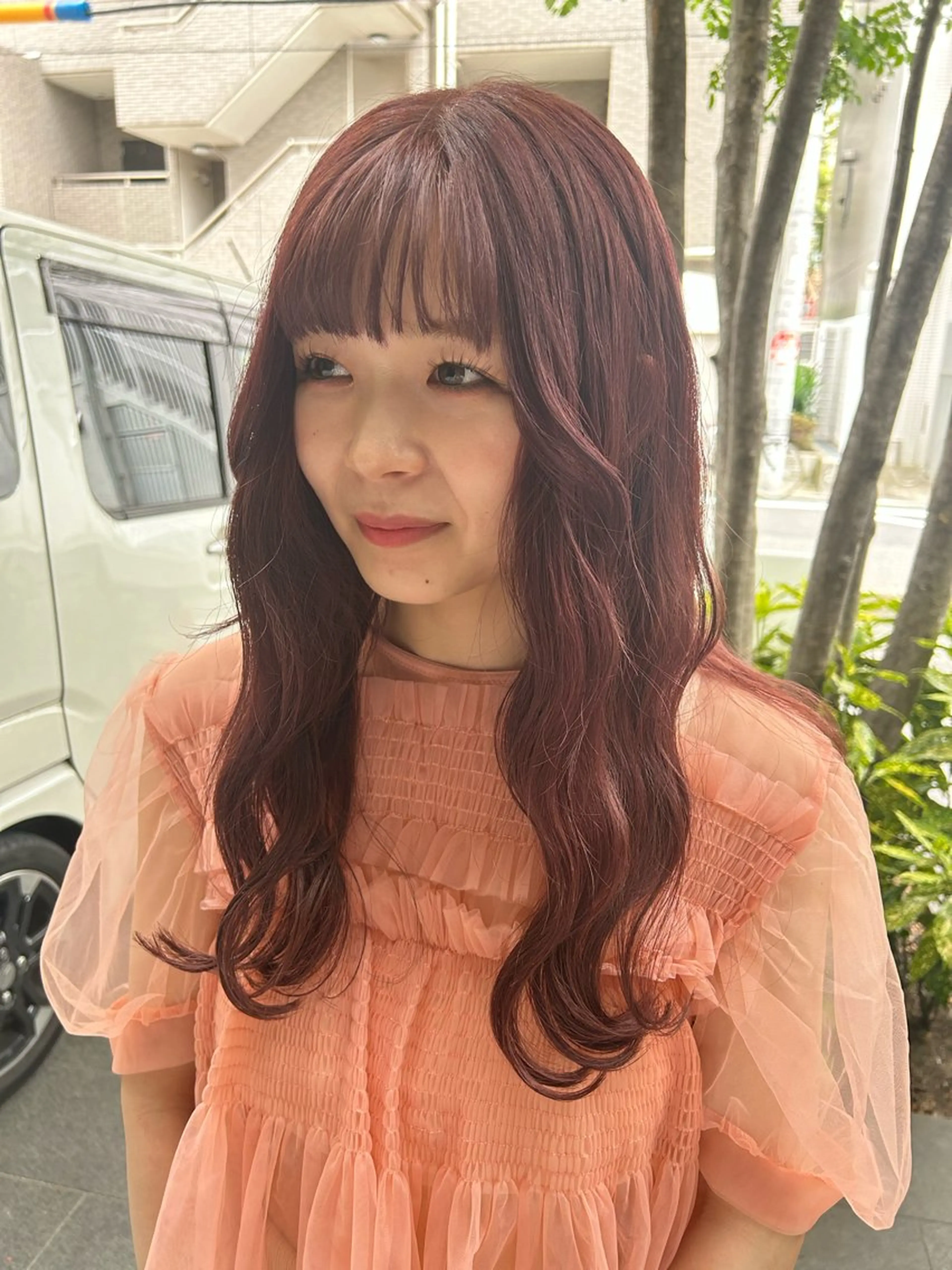 ロング カラー ブリーチ ピンクカラー バイオレットカラー やすだ しおりのその他イメージ
