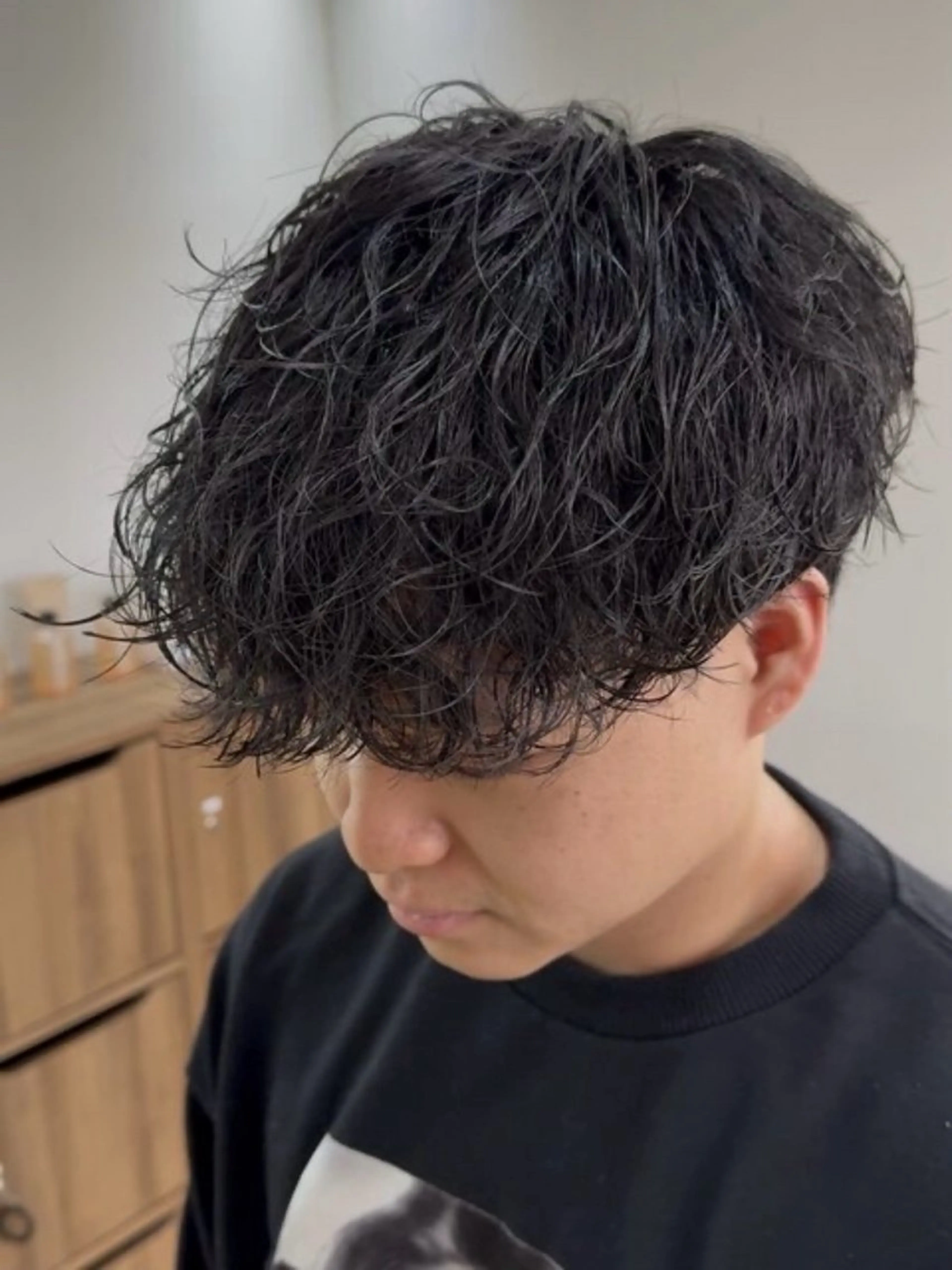 メンズ マッシュ メンズパーマ 刈り上げ 波巻きパーマ カット パーマ 藤原/豊田市 メンズパーマのヘアスタイル
