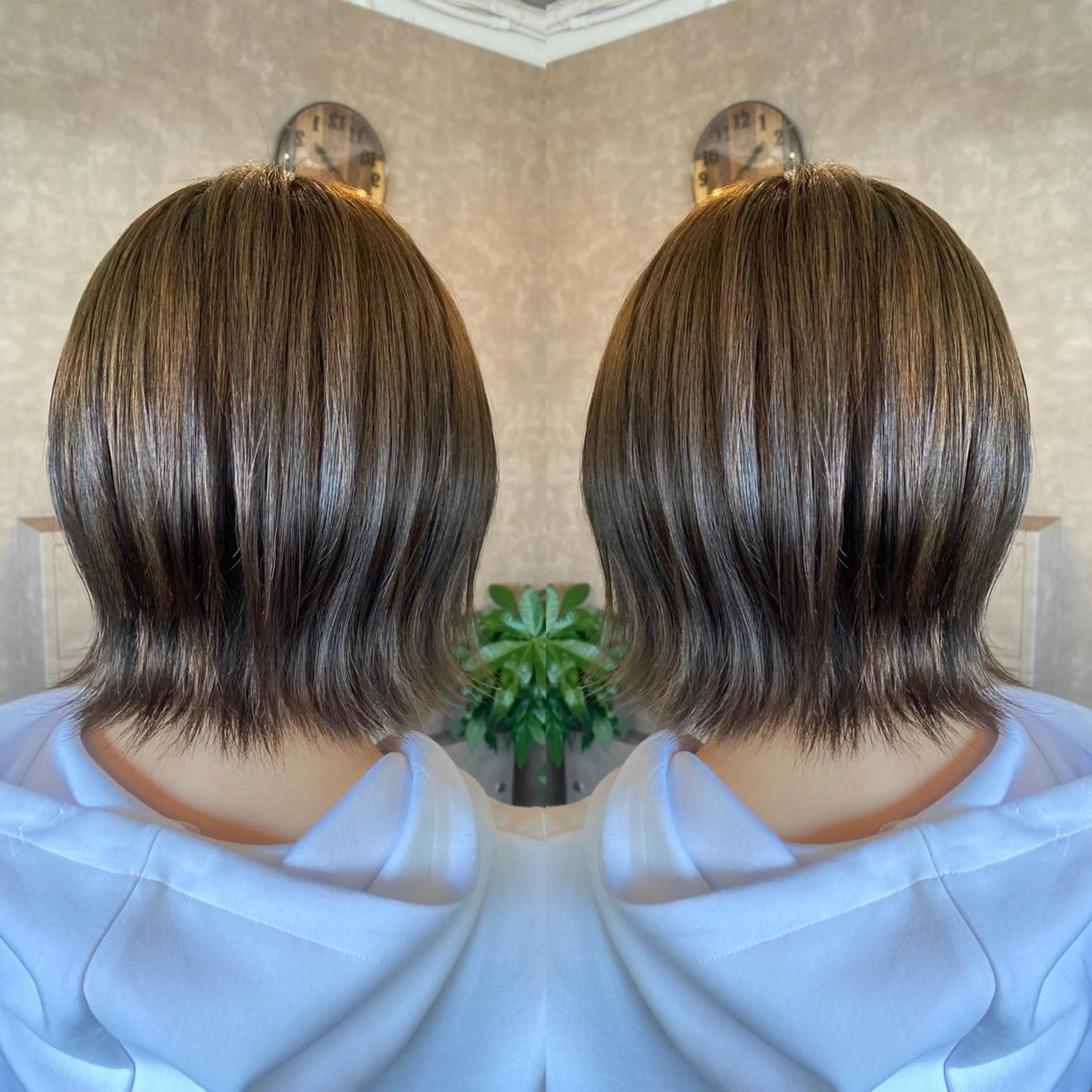 ミディアム カラー カット ヘアカラー トリートメント tocca 💜石田愛結💜のヘアスタイル