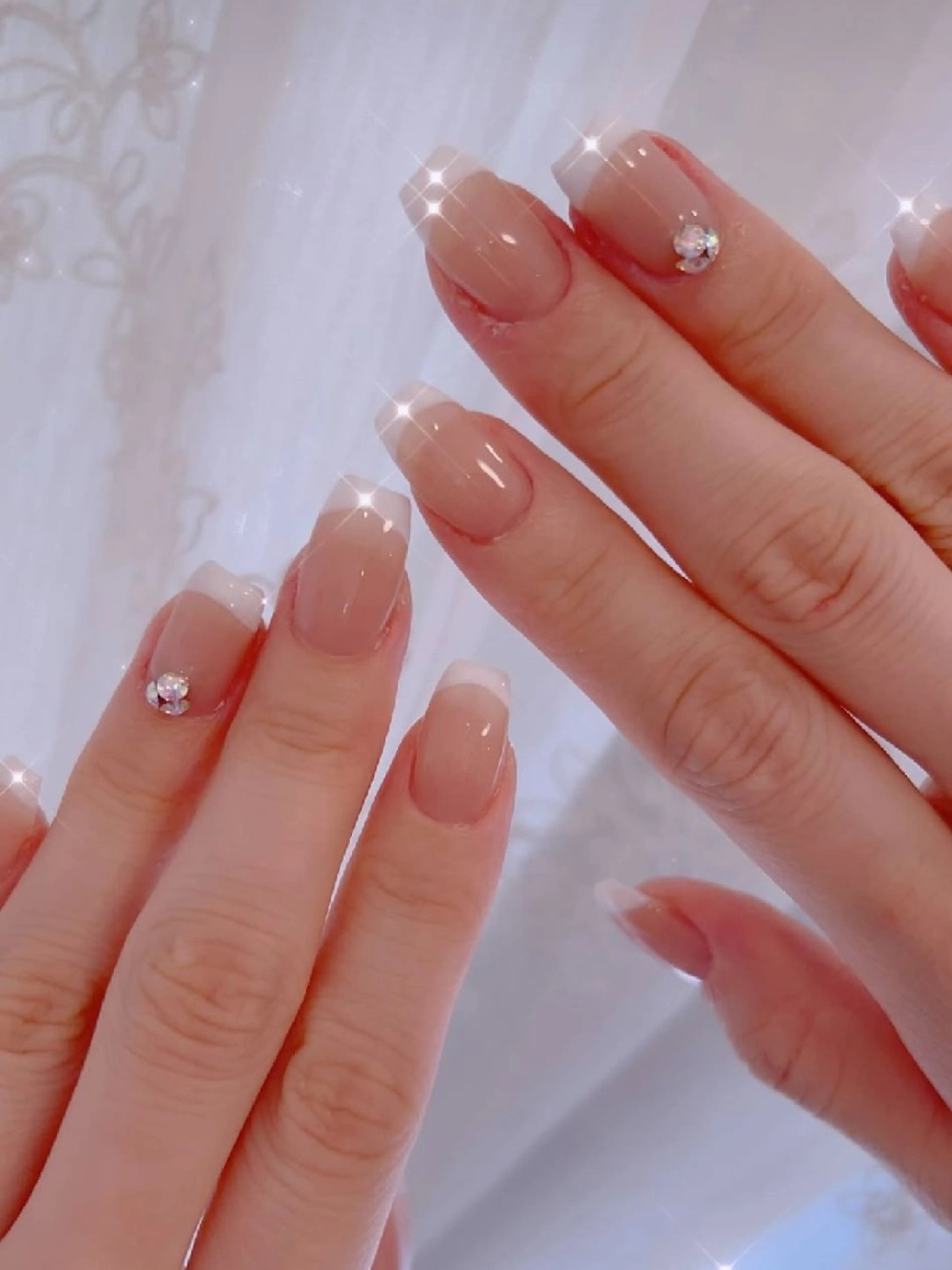 ネイル 長さ出し ジェルネイル 韓国ネイル マグネットネイル ニュアンスネイル ハンドネイル I LOVE ME NAIL.｡.:*♡のネイルデザイン