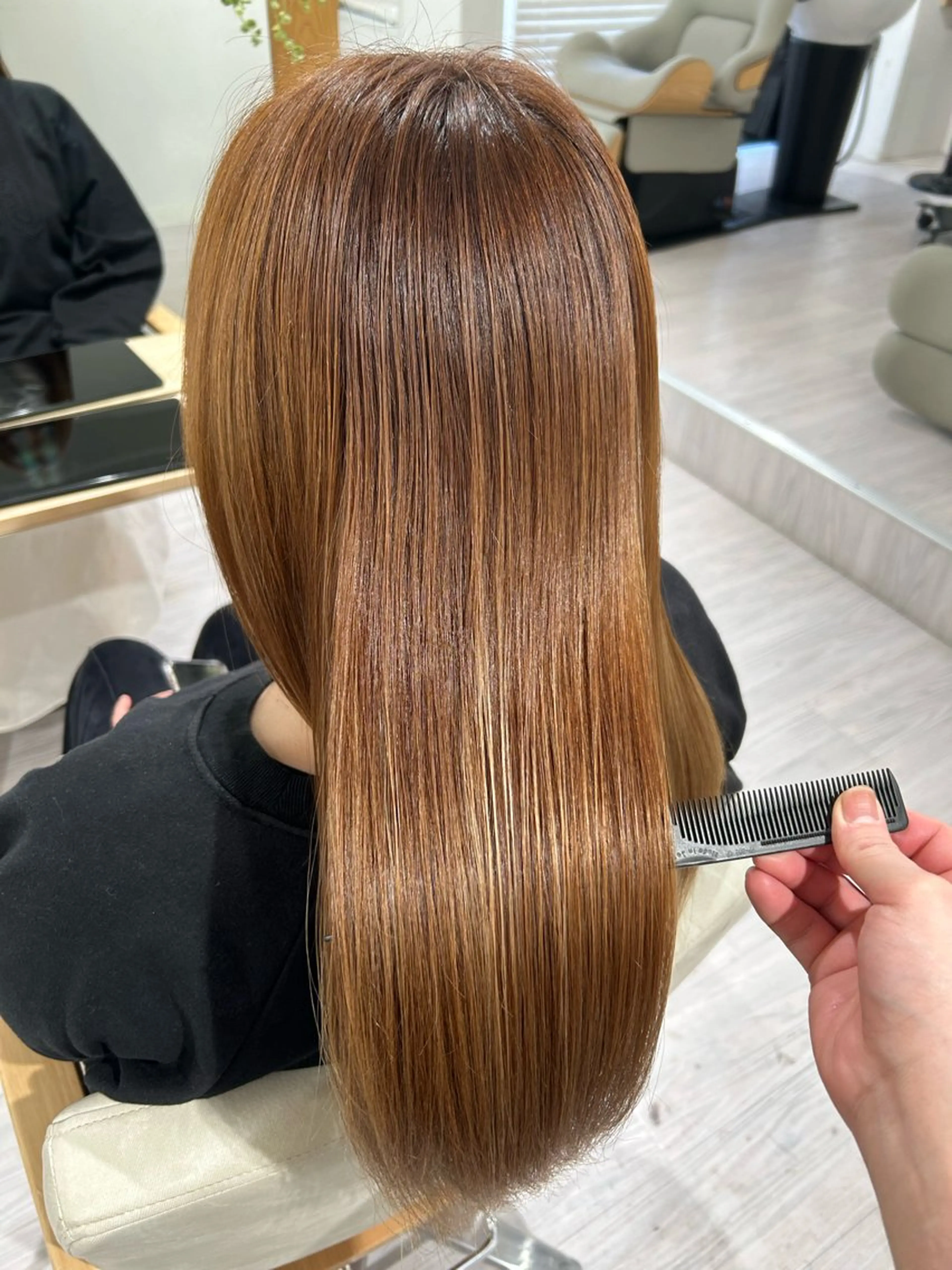 セミロング カラー ヘアカラー トリートメント 🧸MAKOTO🧸 ✂︎💚Rico💚のヘアスタイル