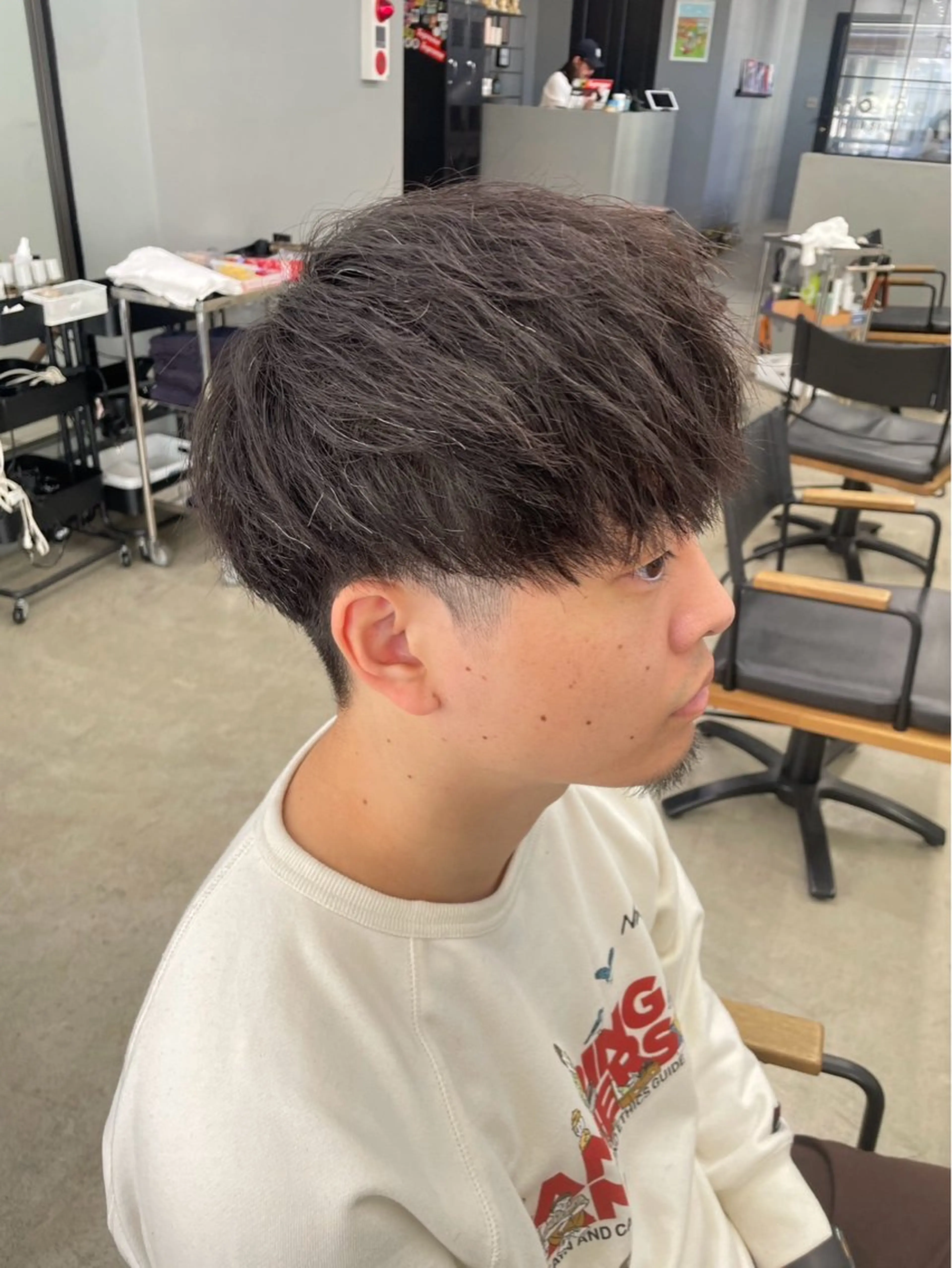 ショート パーマ メンズ カット パーマ メンズ専門サロン wokeのヘアスタイル