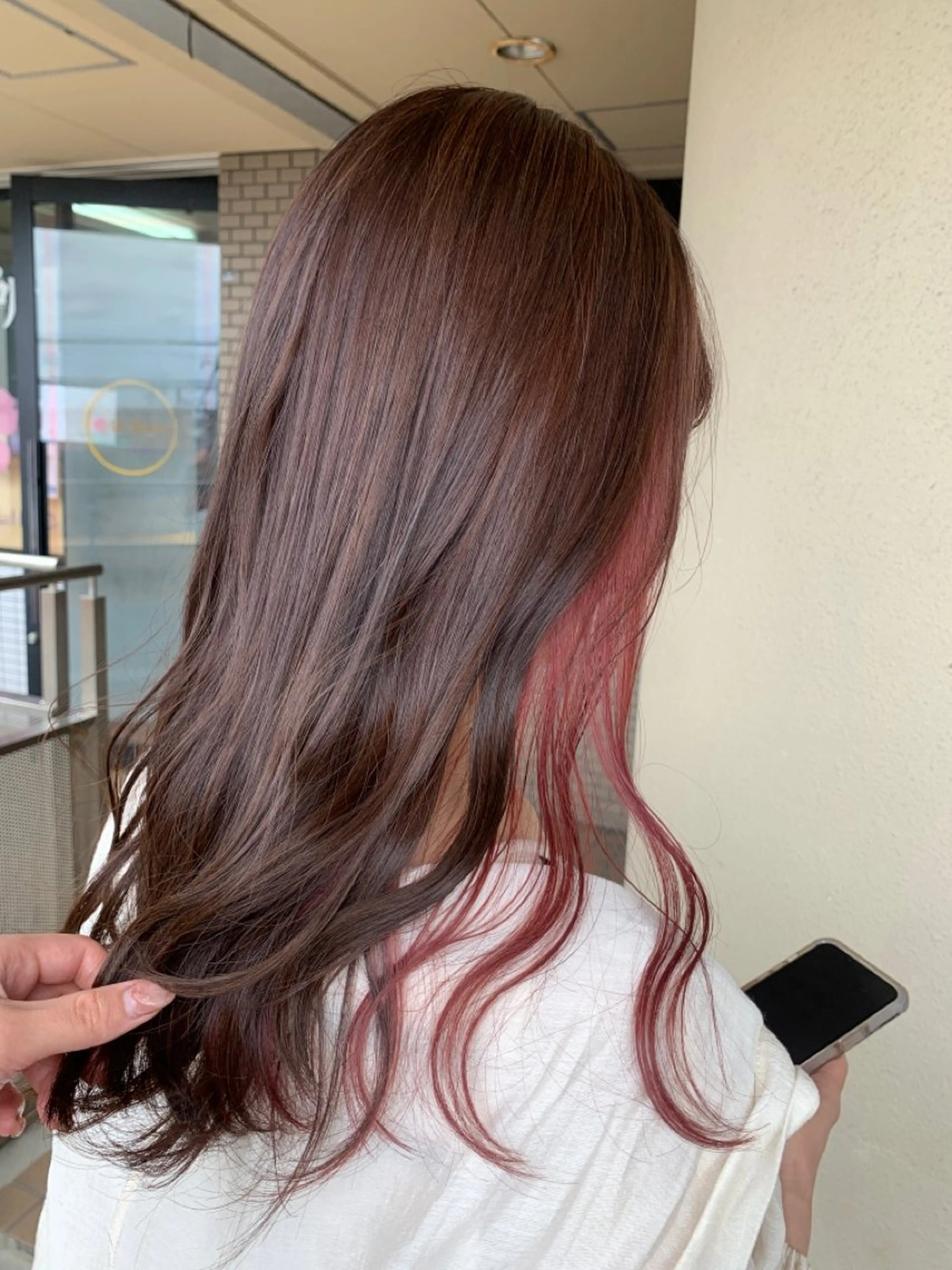 ロング カラー ピンクカラー カット ヘアカラー regalo Acari🍎のヘアスタイル