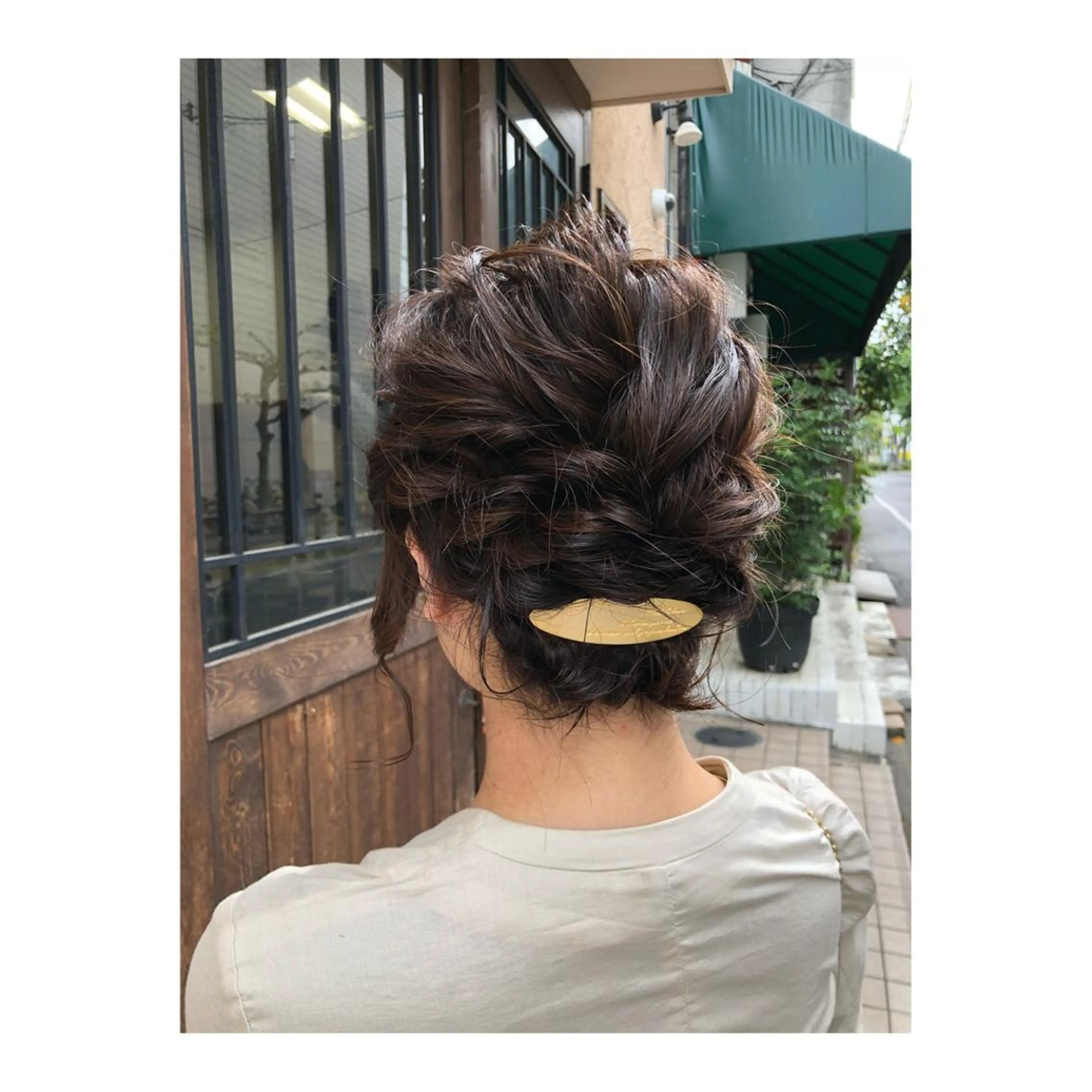 ミディアム ヘアアレンジ ボブ 國次 夕貴のヘアスタイル