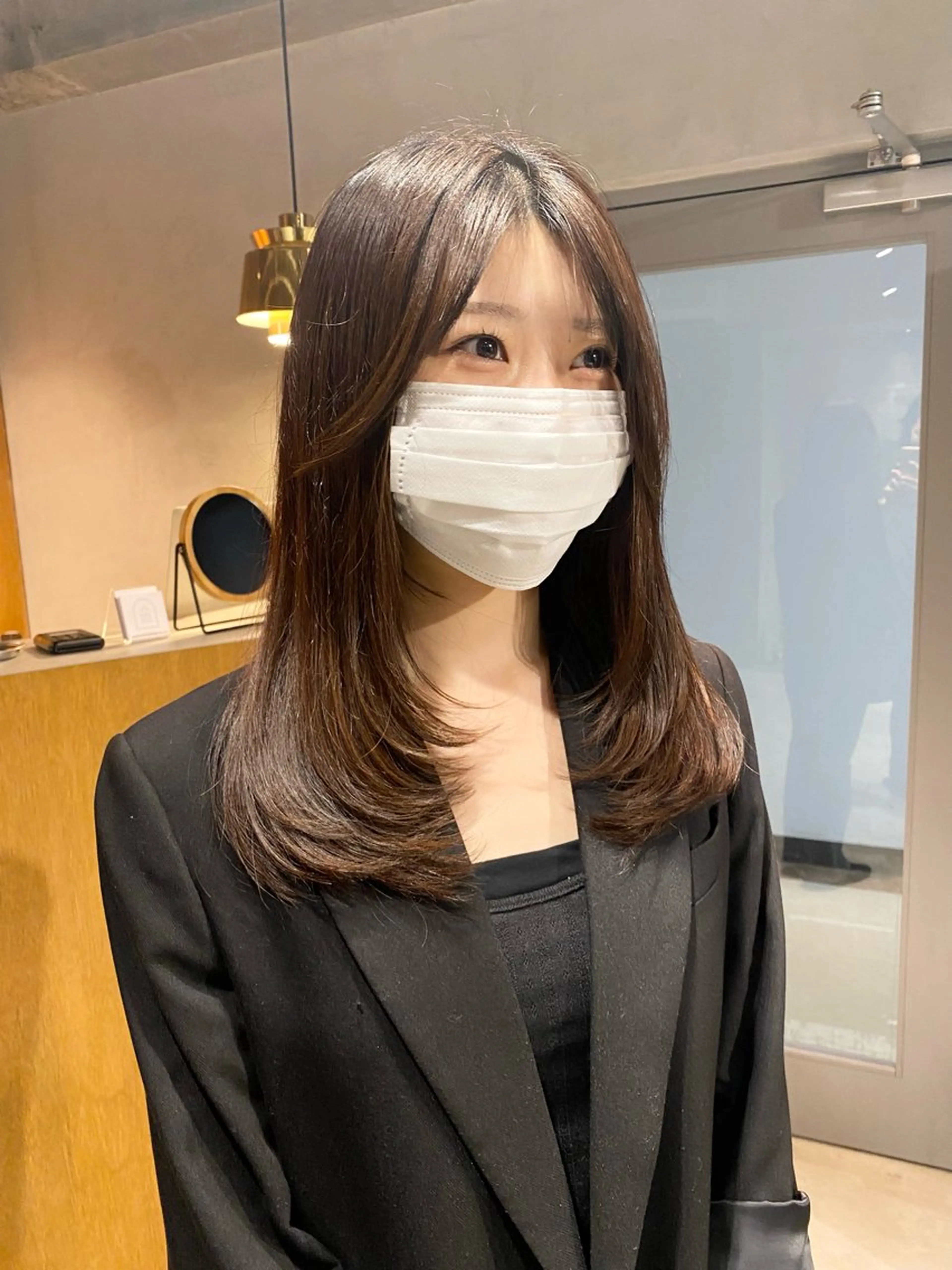セミロング カラー ヘアアレンジ レイヤーカット カット ヘアカラー トリートメント ヘアセット 【大阪で1番優しい 美容師】りょんのヘアスタイル
