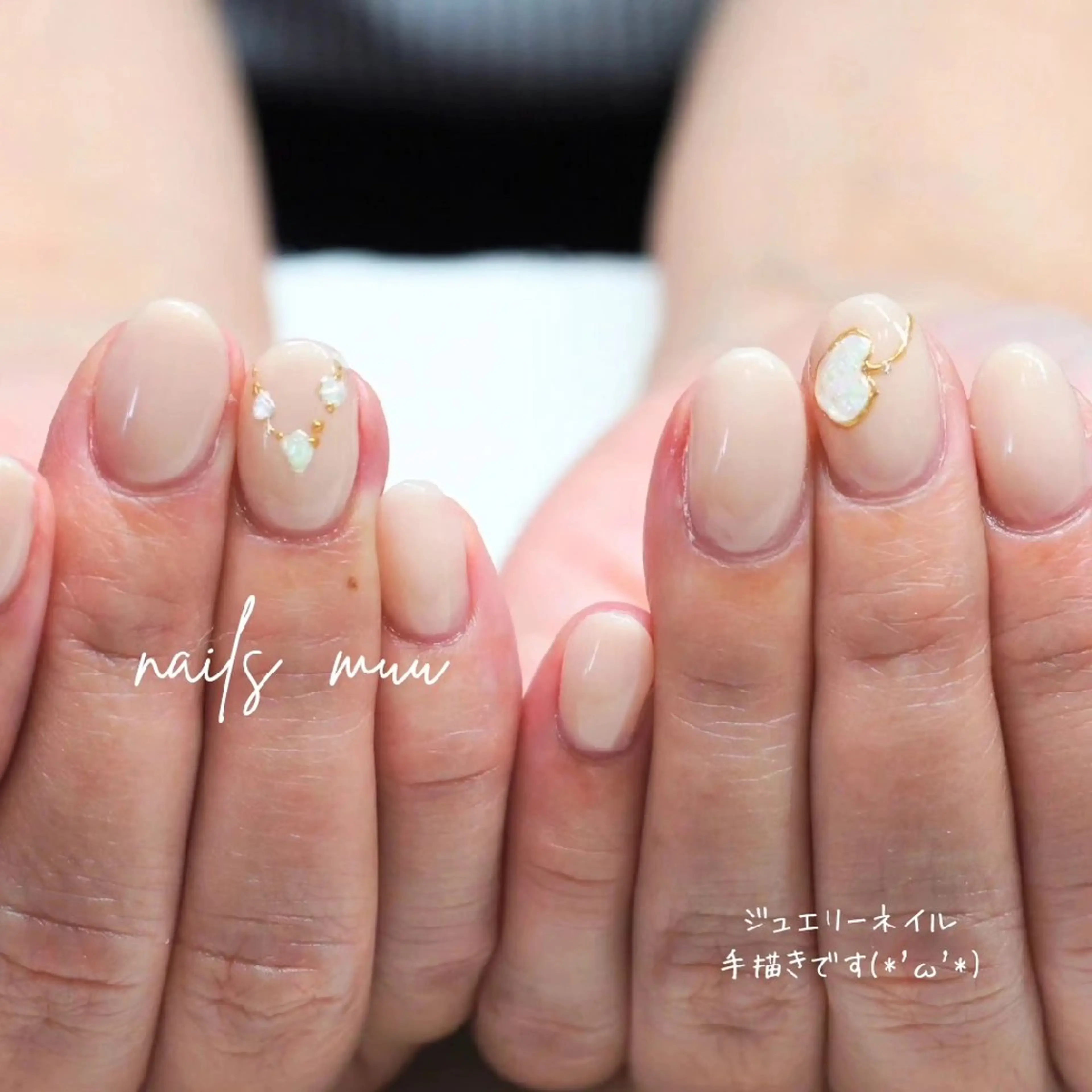 ネイル アートネイル 韓国ネイル オフィスネイル ハンドネイル nails muu まゆのネイルデザイン