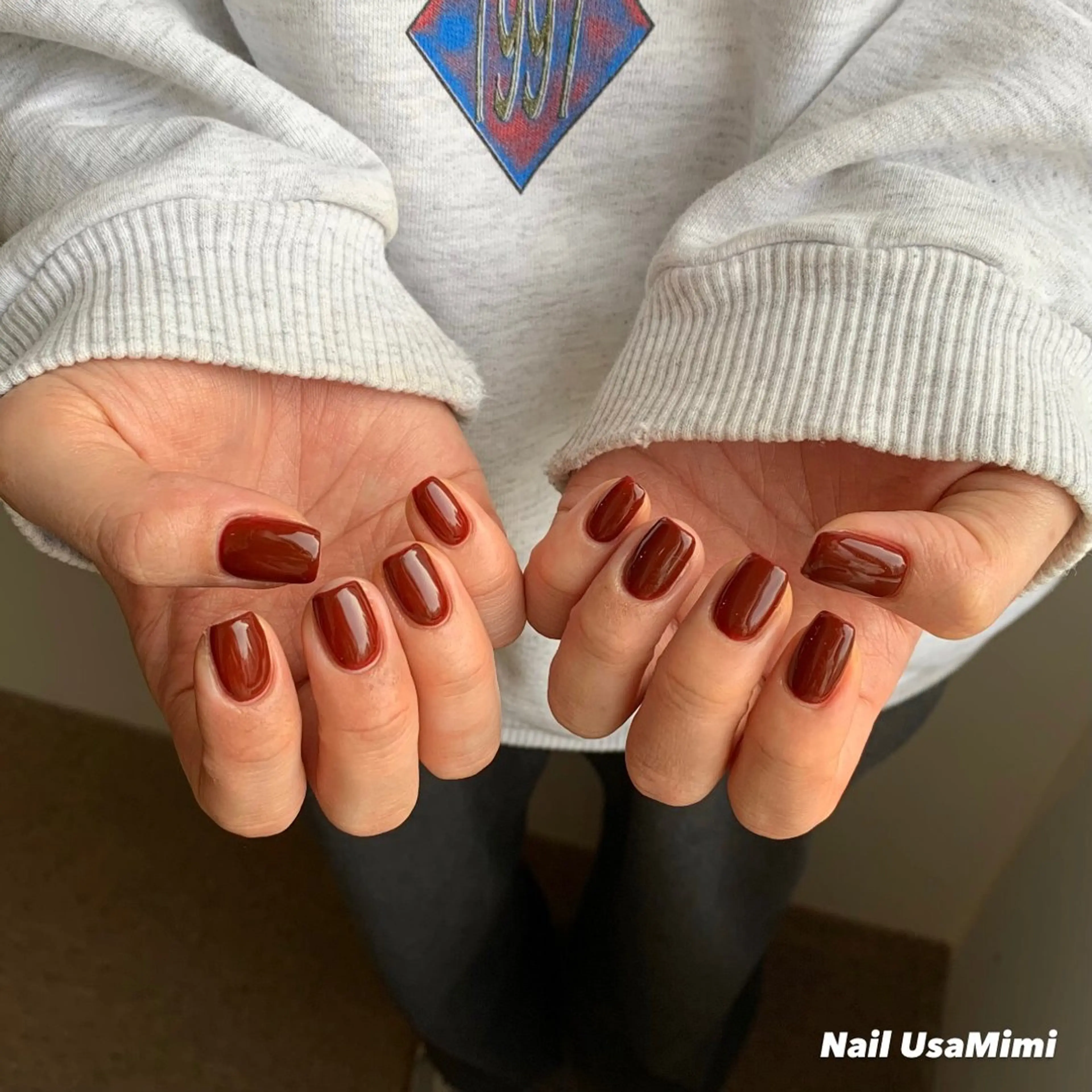 ネイル ジェルネイル マグネットネイル 持ち込み ワンカラーネイル パラジェル 本町ネイルNail UsaMimiのネイルデザイン