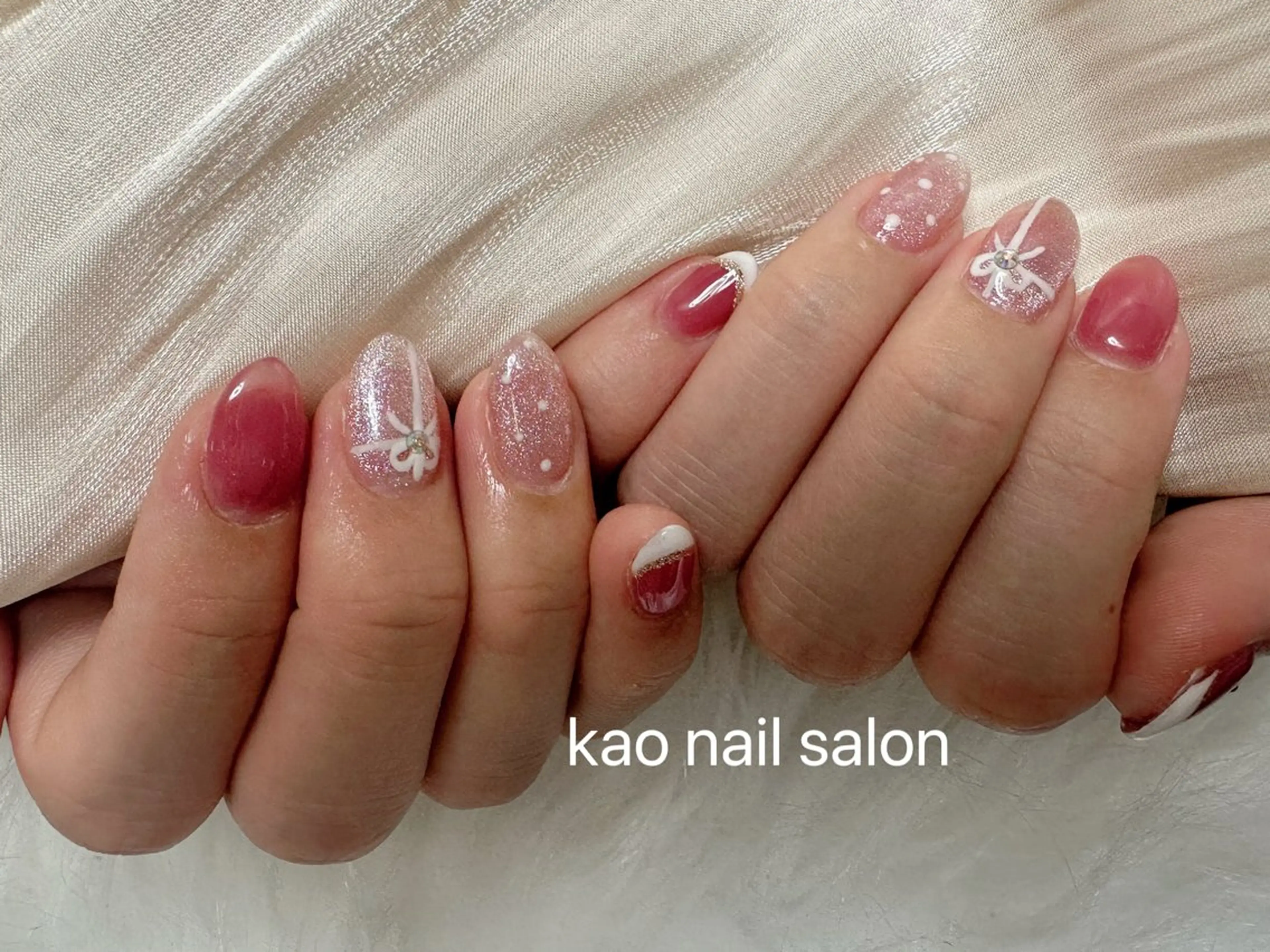 ネイル ハンドネイル kao nail マグネット/長さだしのネイルデザイン