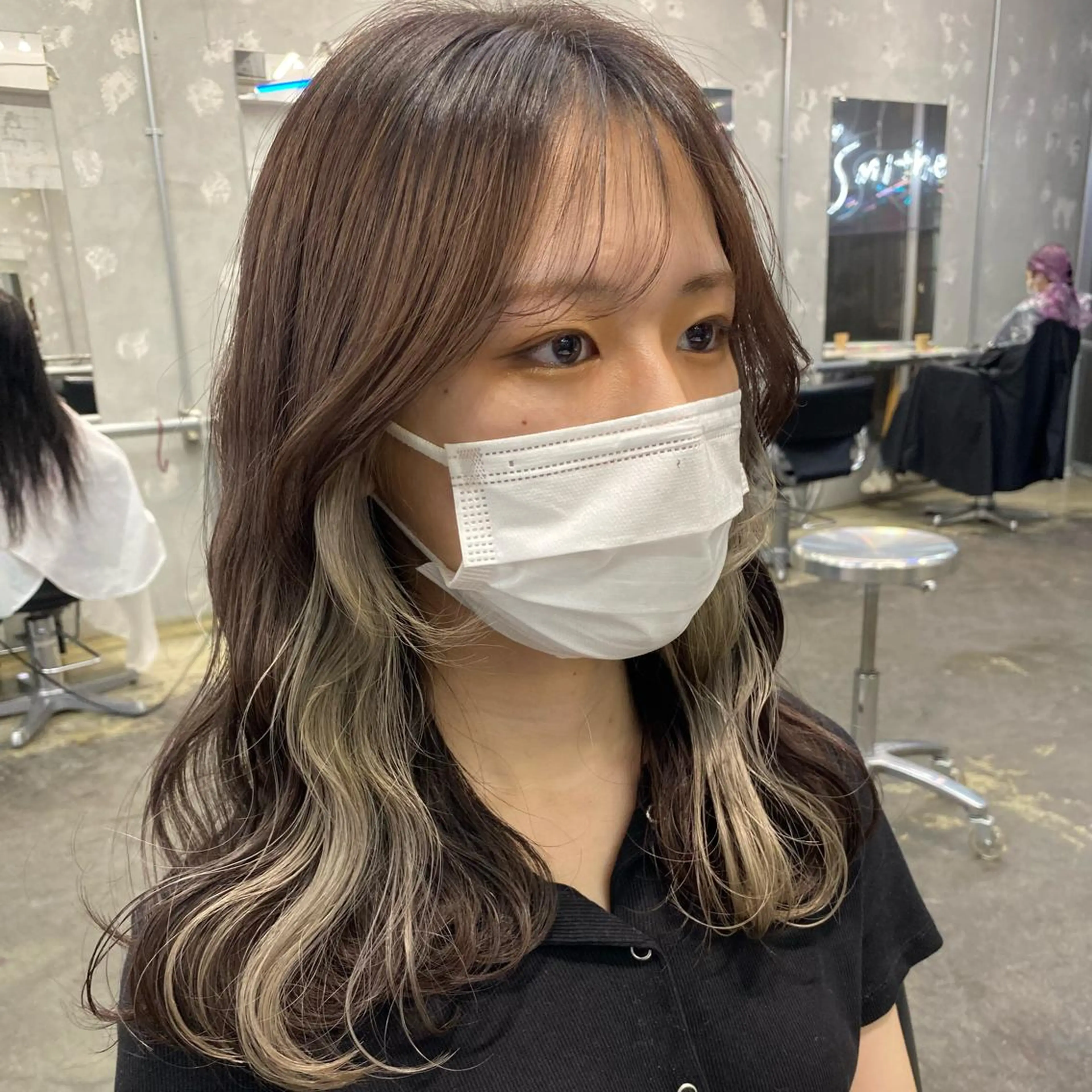 セミロング カラー 💗💗韓国レイヤー yu-ki💗💗のヘアスタイル