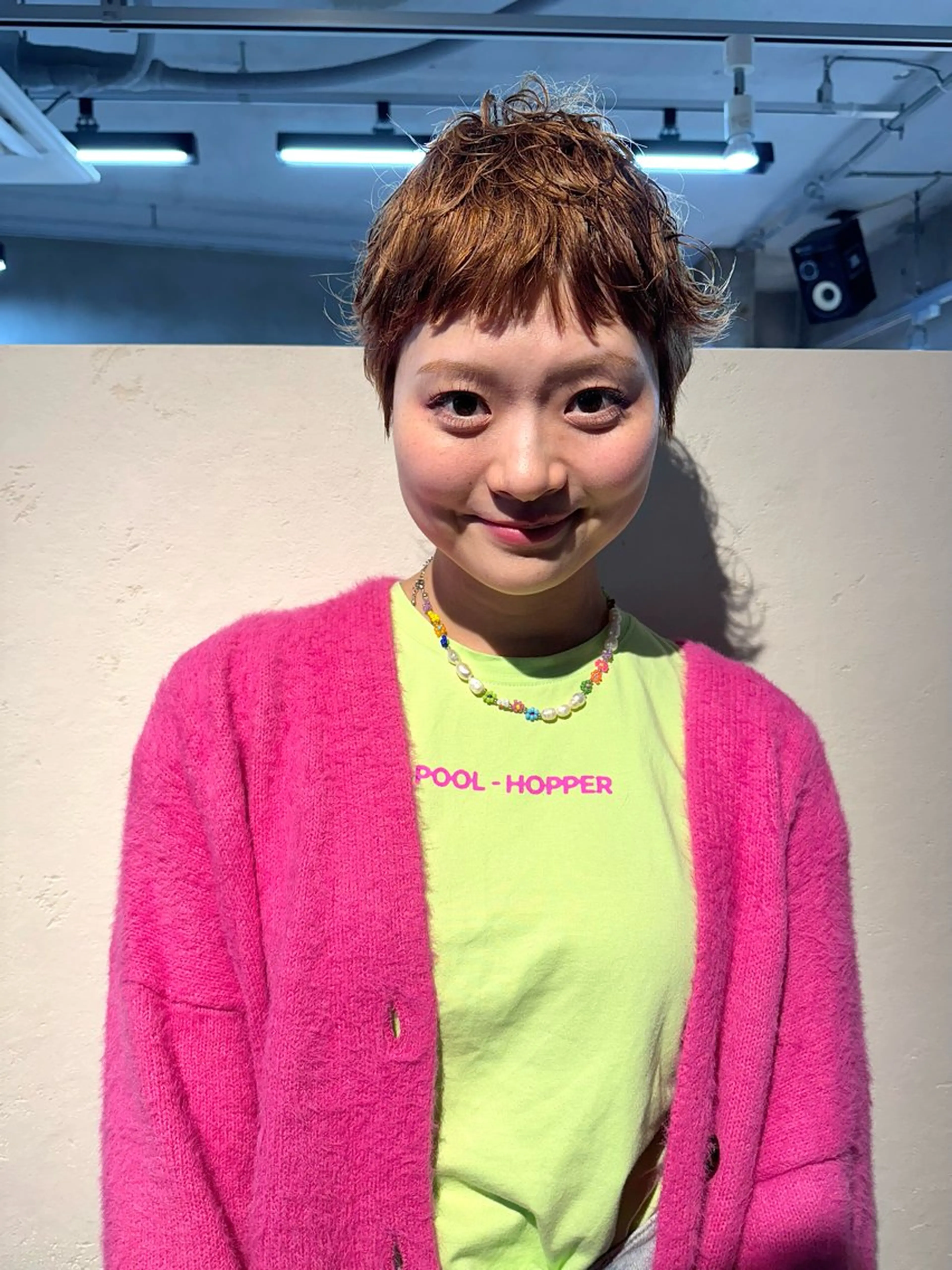 ショート カラー パーマ ヘアアレンジ ベリーショート ショートヘア カット ヘアカラー パーマ トリートメント 丸山渉/パーマ エフェクトブリーチのヘアスタイル