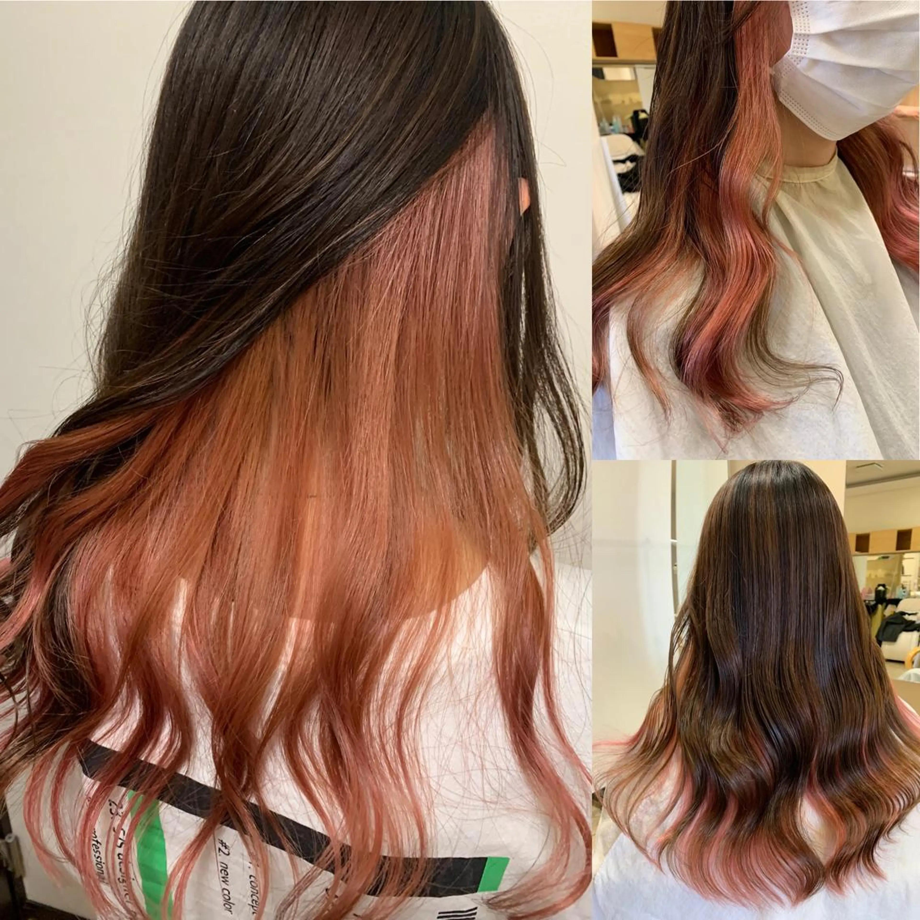 ロング カラー インナーカラー ピンクカラー ヘアーサロンaxia所属・上田 英樹のヘアスタイル